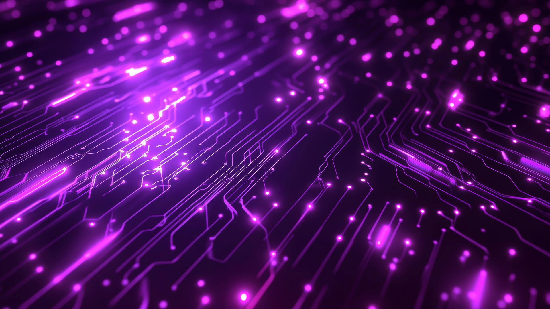 purple background wallpaper with glowing, circuit-like lines