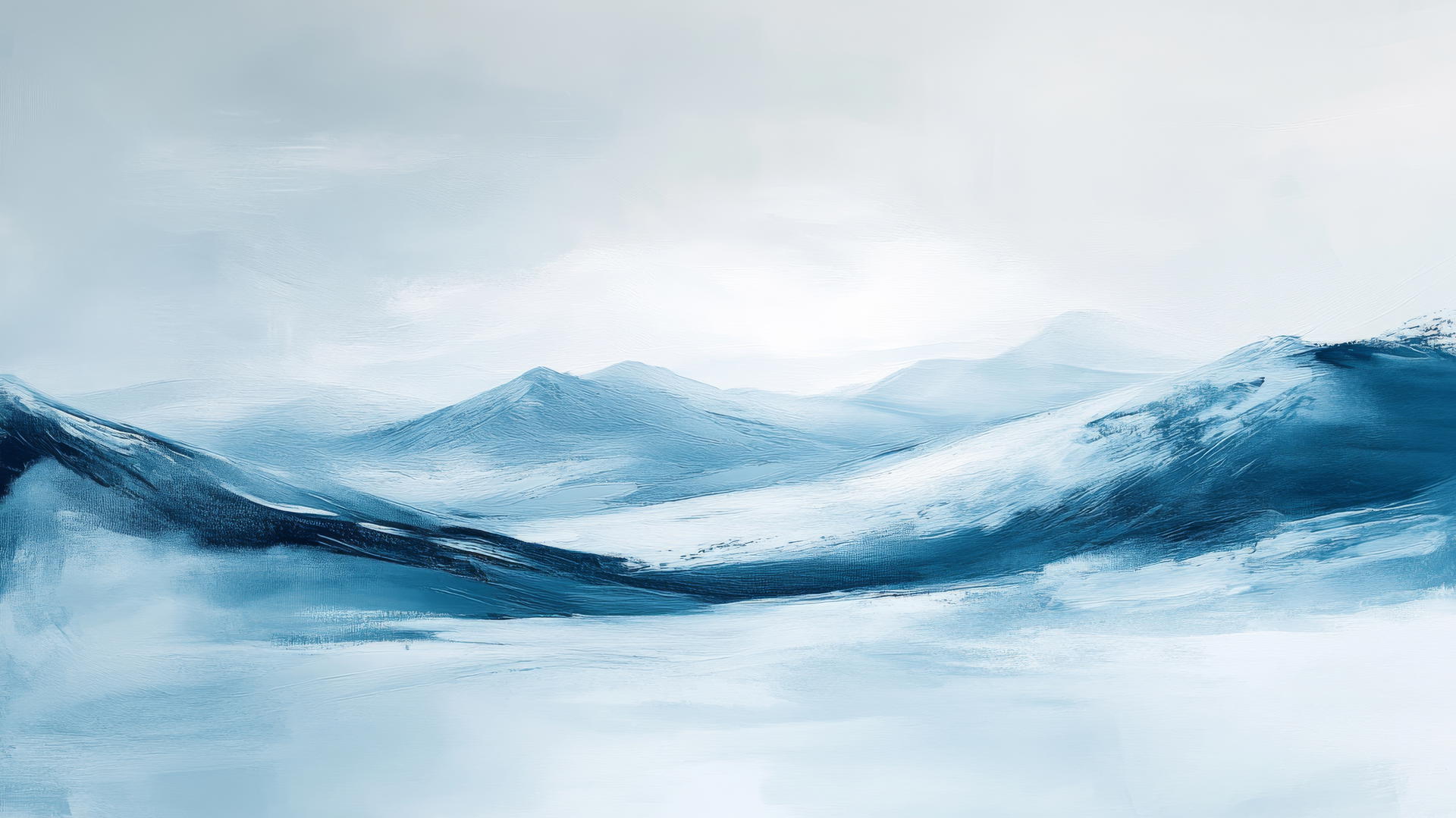 winter wallpaper aesthetic with abstract winter landscape in soft blues and whites