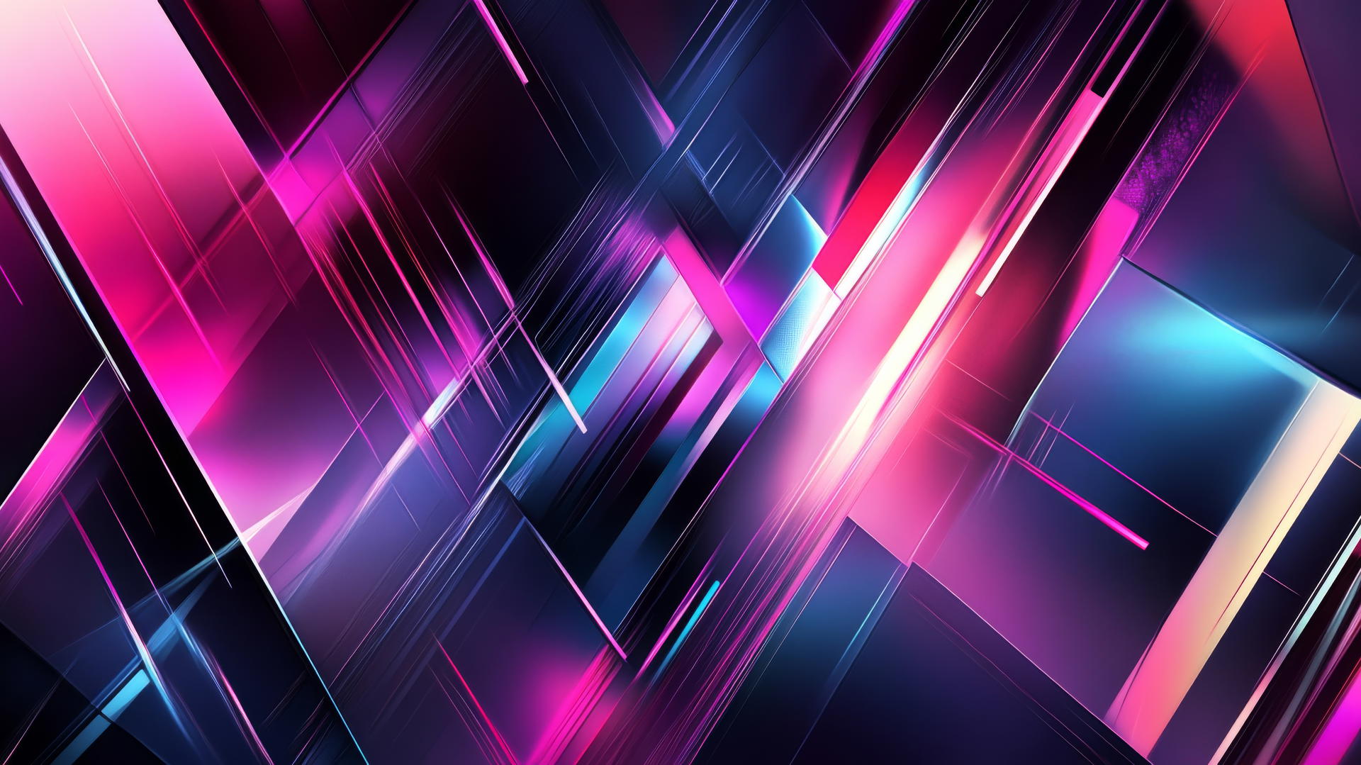 High-tech abstract design with geometric shapes and neon accents, cool wallpapers 4k