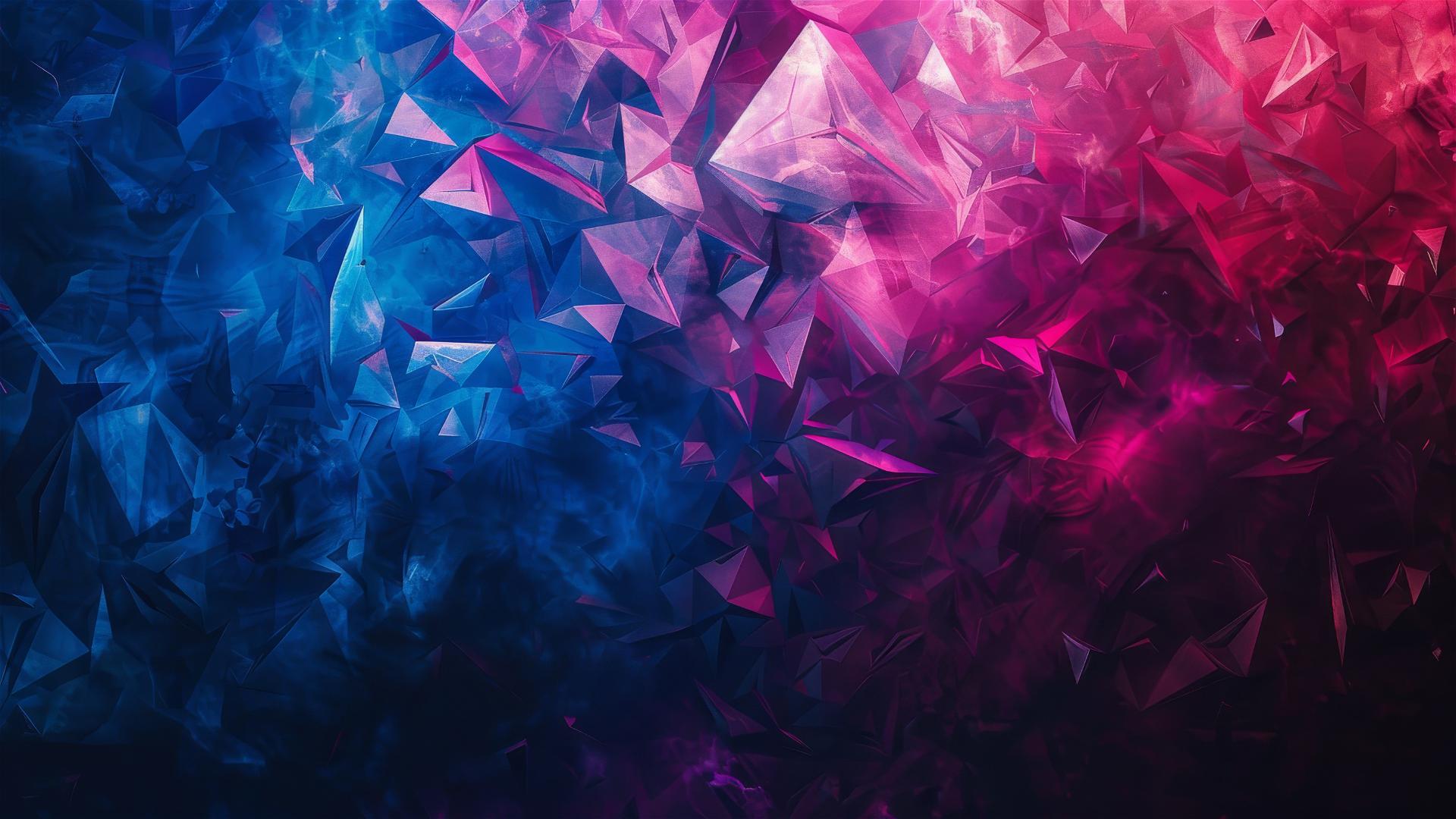 Abstract polygon pattern of dark and light blues