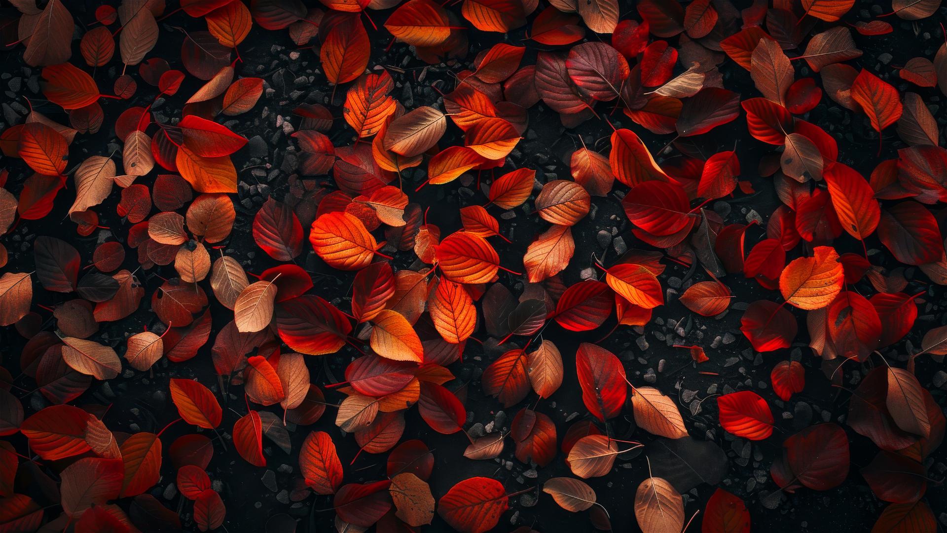 aesthetic autumn scene with vibrant fall foliage and clear skies