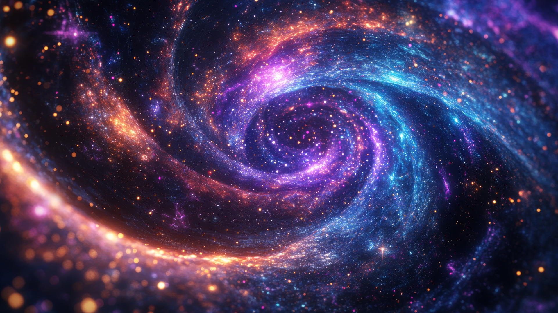 A vibrant Y2K star wallpaper with neon meteors and glowing digital particles
