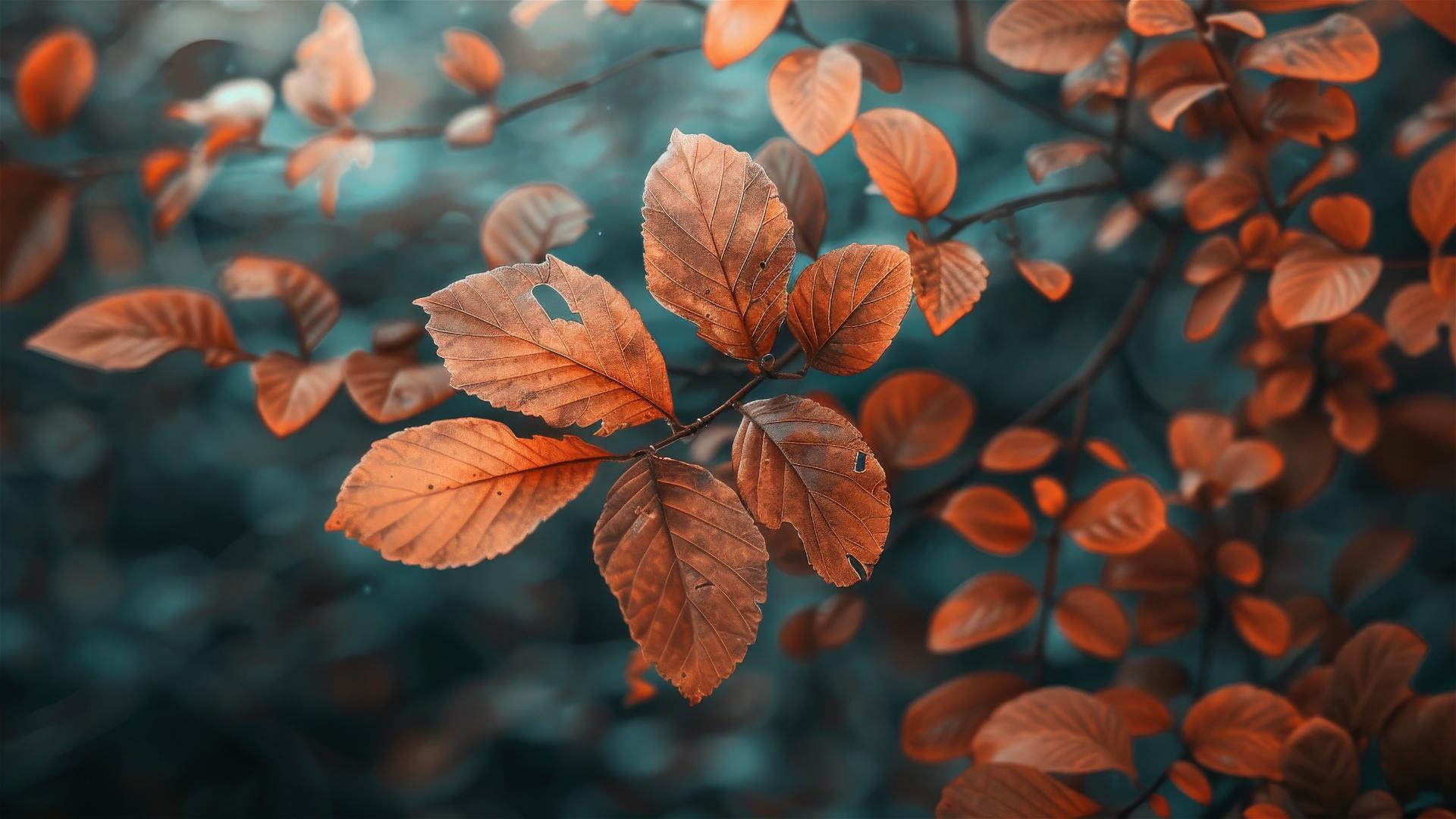 aesthetic autumn background with fall colors in 4K resolution