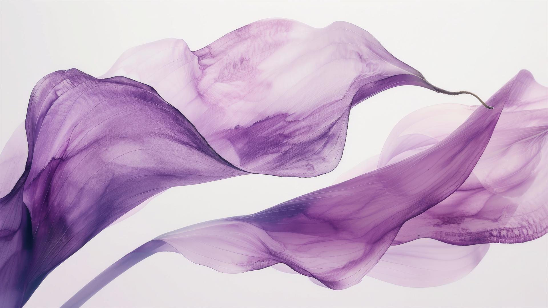 Chinese Callalily flower portrait with elegant calligraphy, dark purple tones on a white background