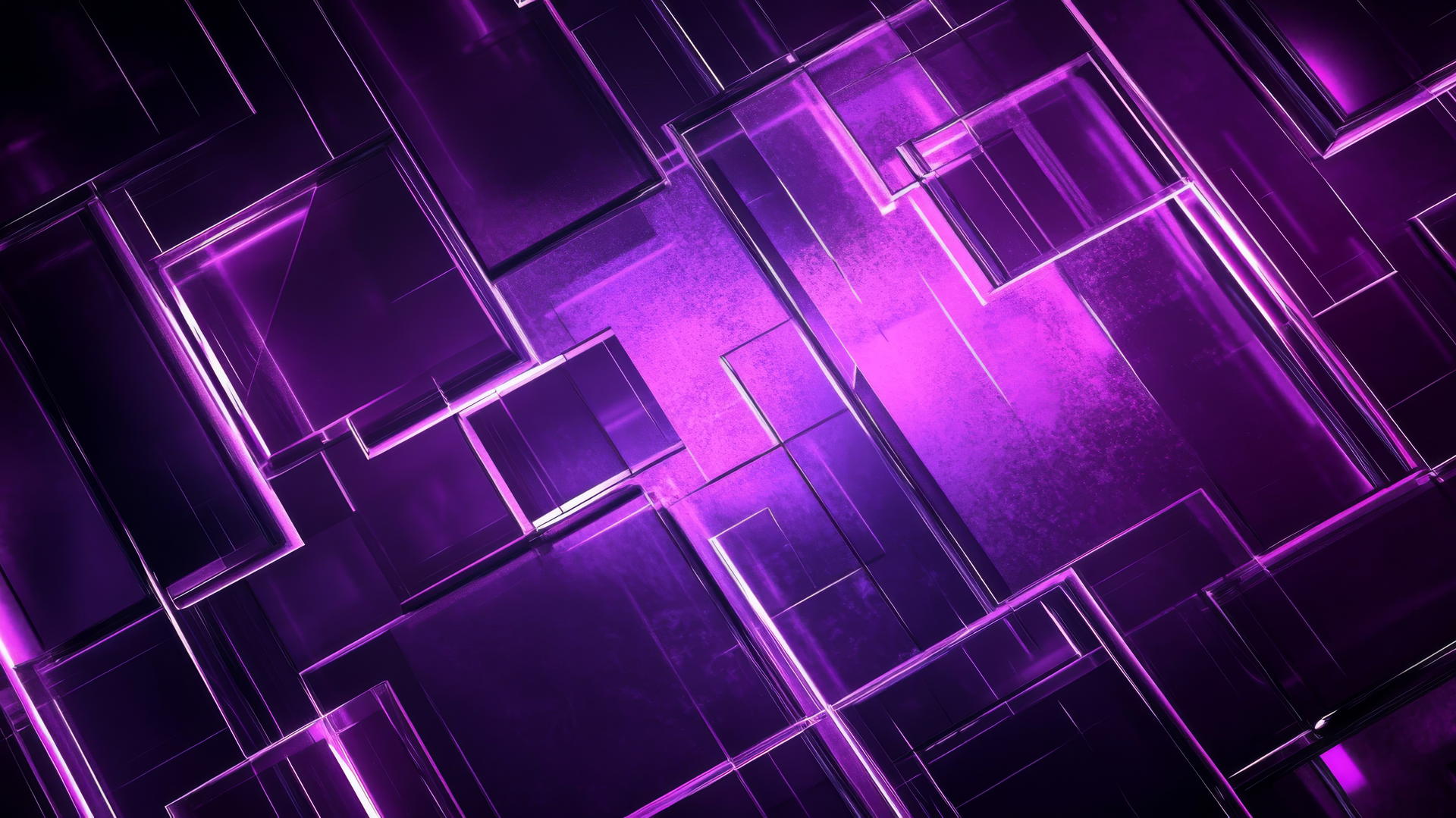 purple wallpaper 4k with futuristic geometric pattern, neon accents, and 3D effect