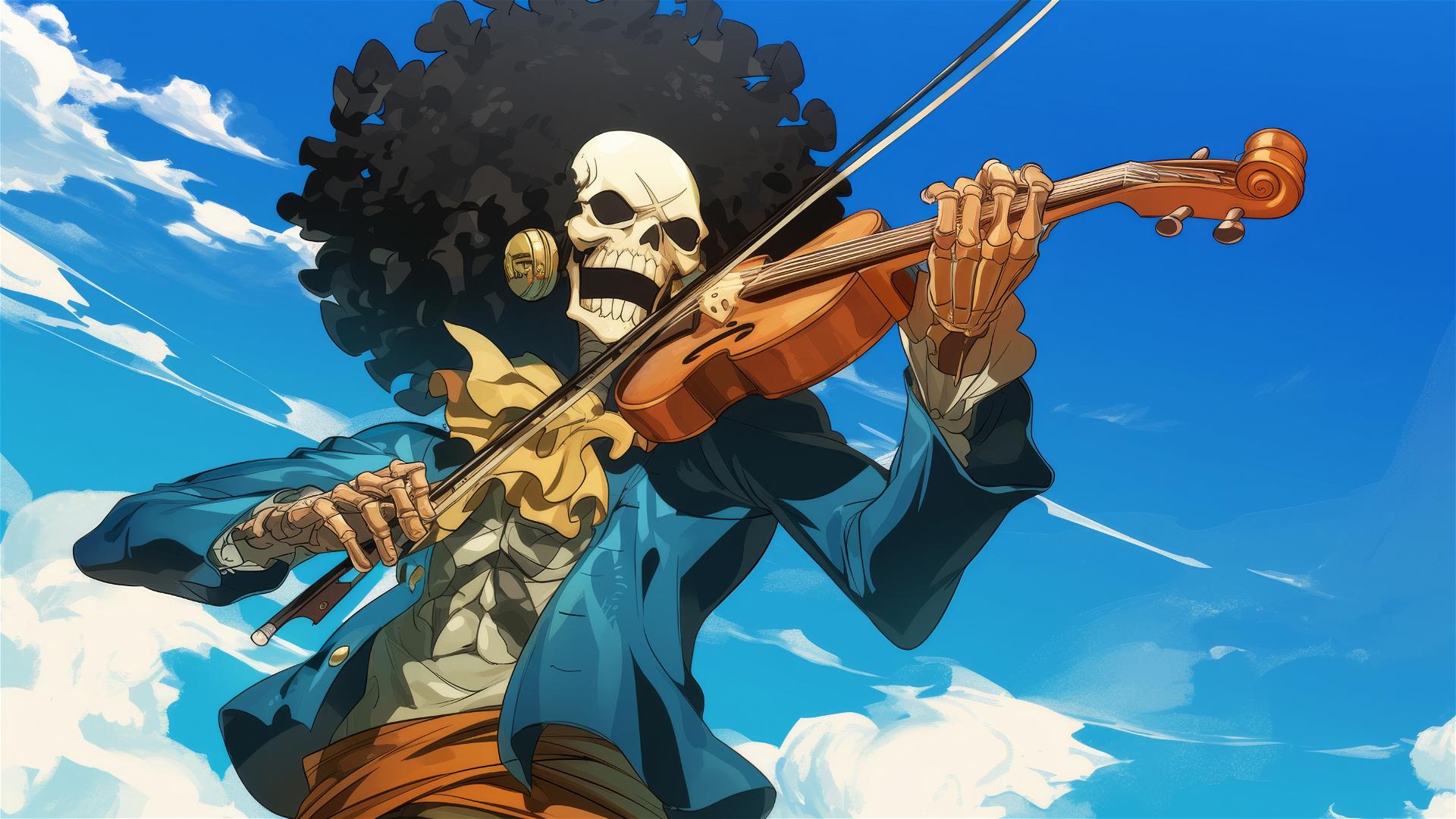 Brook, the skeleton musician from One Piece
