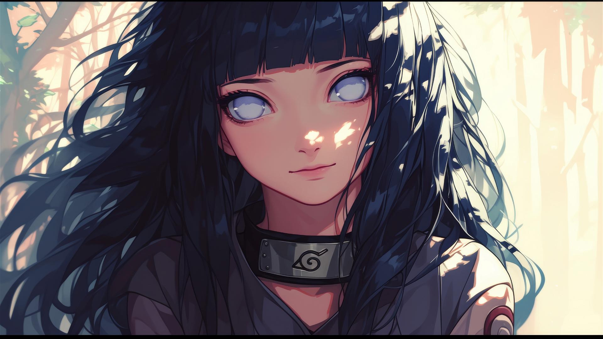 Illustration of Hinata Hyuga from Naruto
