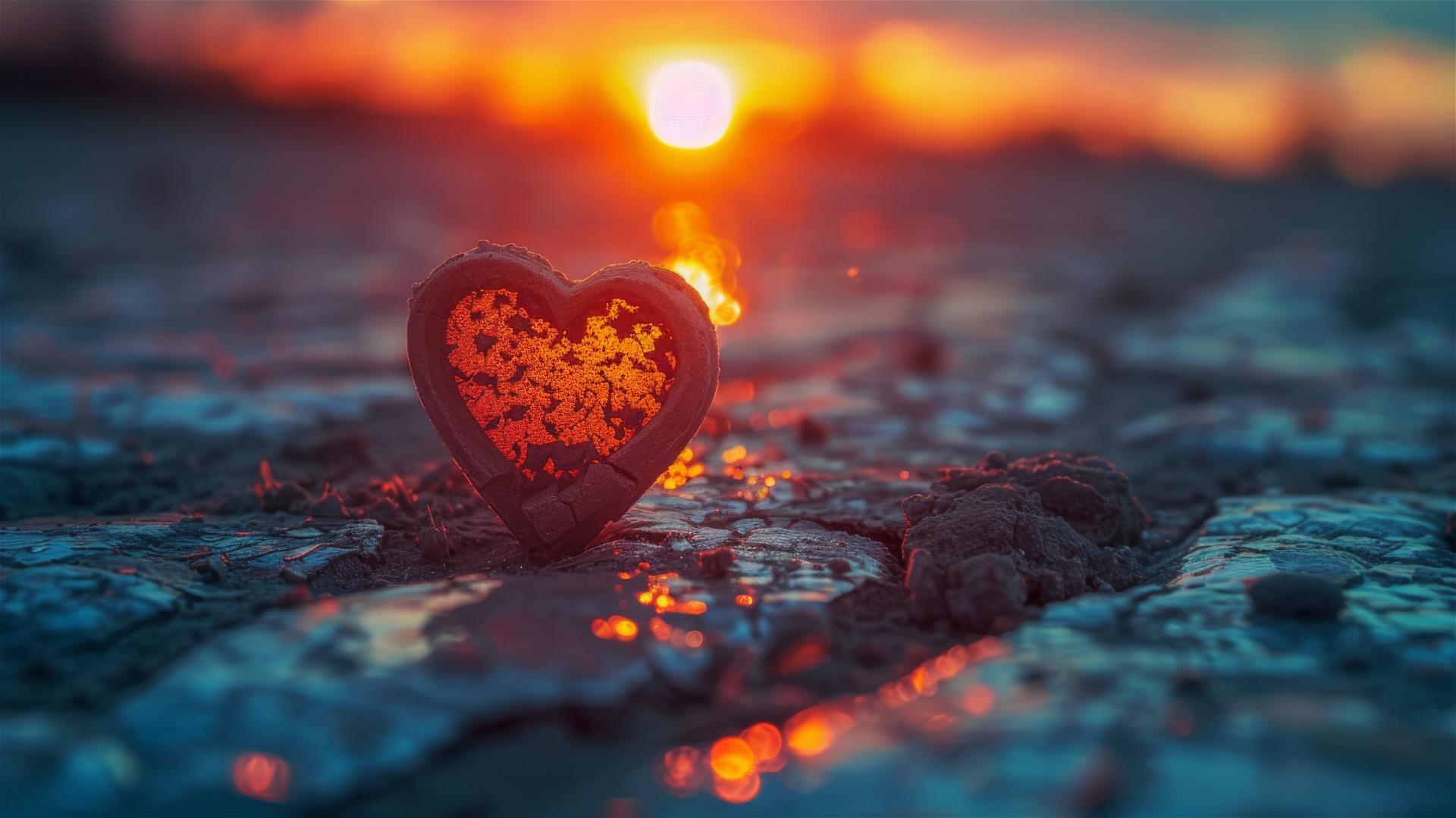 Artistic depiction of a heartfelt farewell and the end of love.