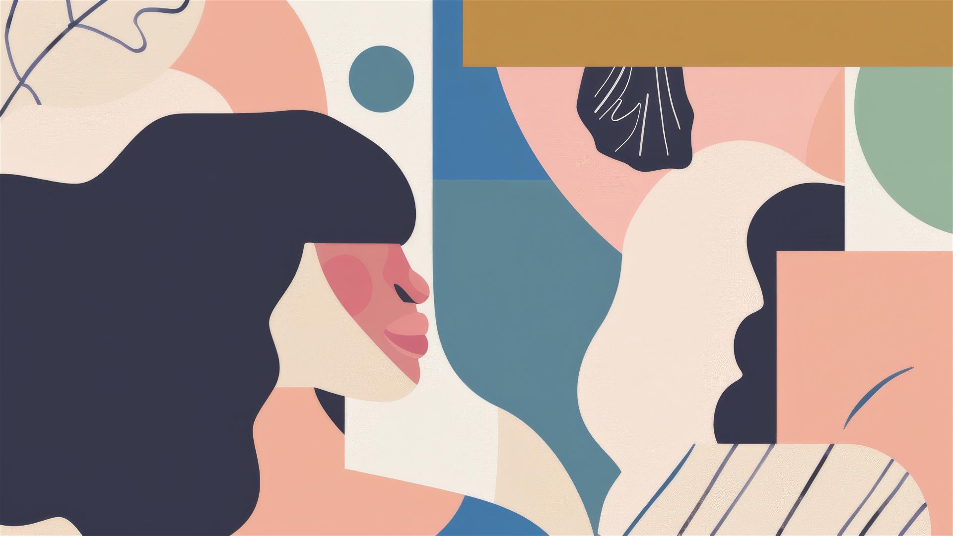 Playful vector art with forgiveness theme, noise filter, simple shapes.