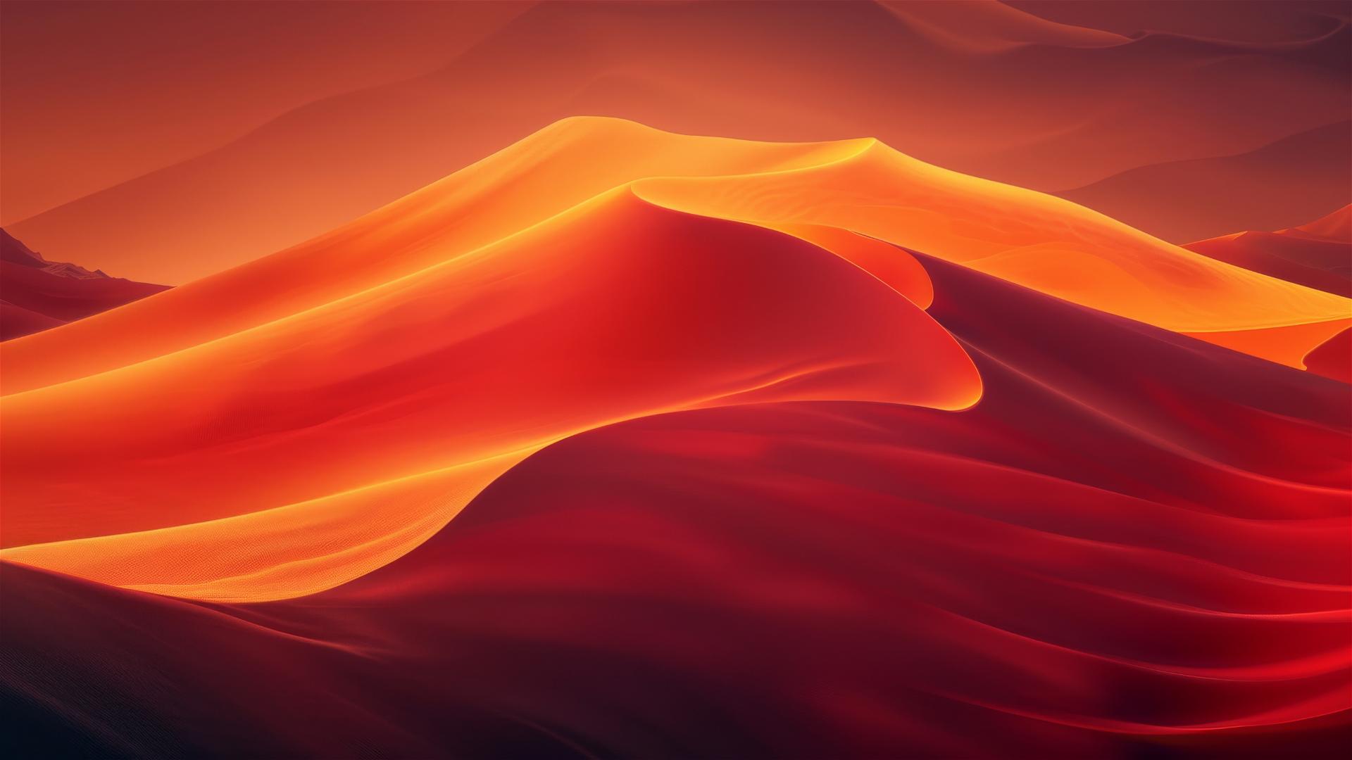 Elegant dark tangerine colored shapes on a minimalistic iPhone background