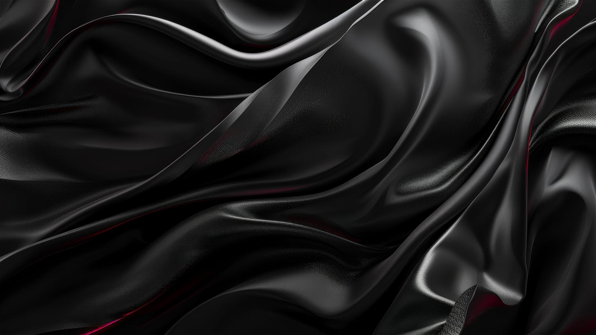 Minimalistic black garnet colored shapes flowing elegantly