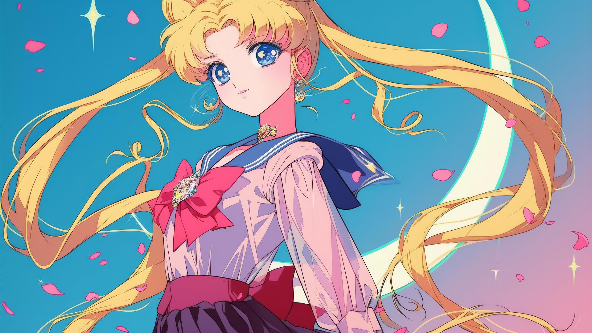 Fanart illustration of Sailor Moon in iconic pose