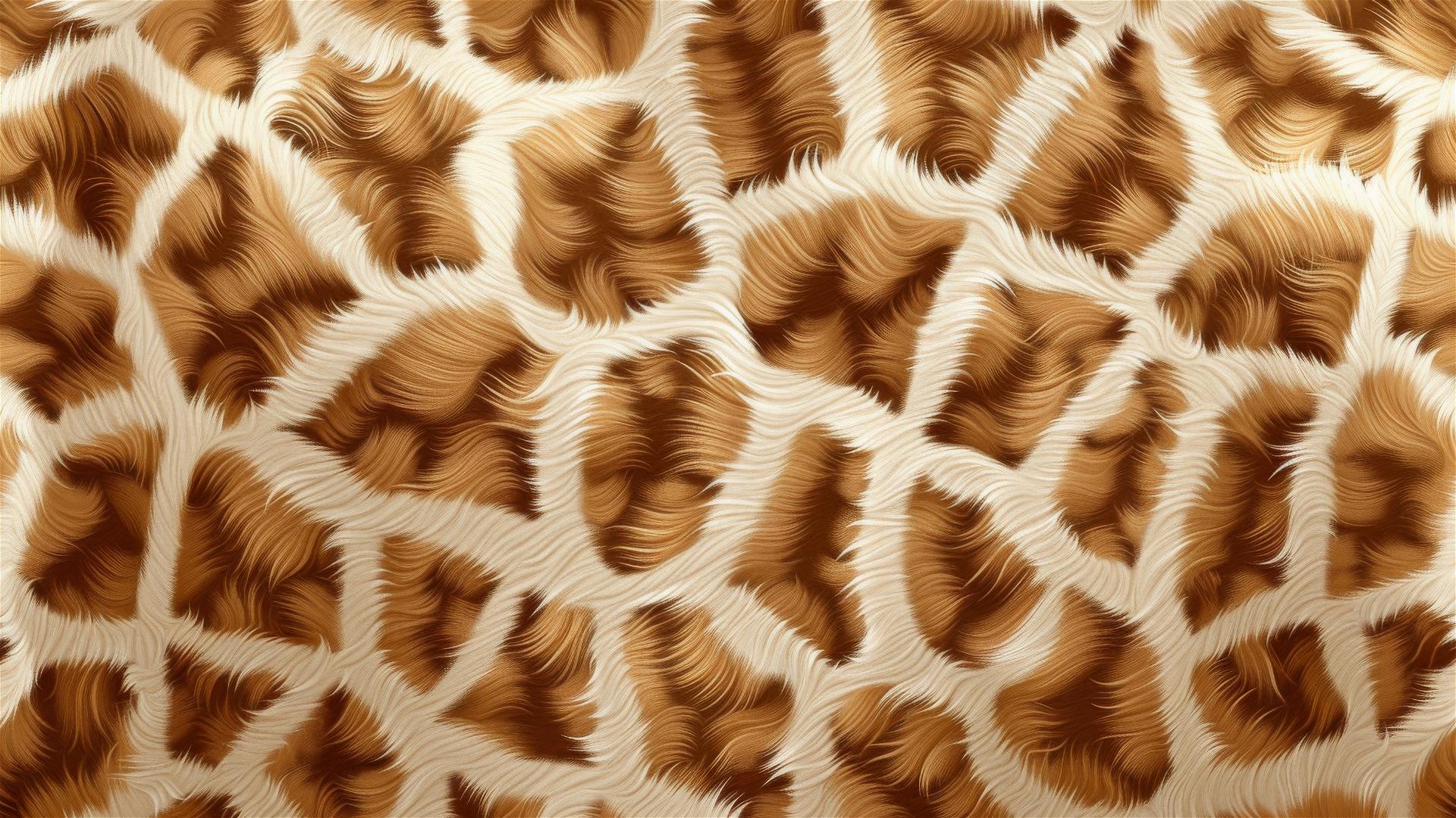Realistic fur texture with giraffe patches in light colors