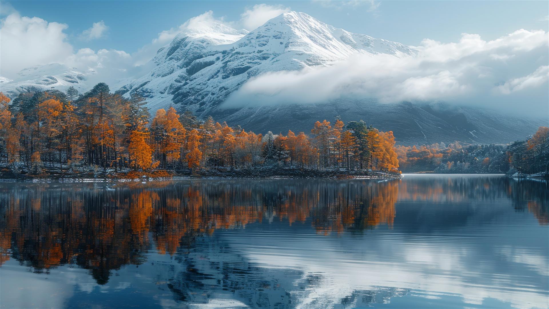 Landscape photo showing reflections