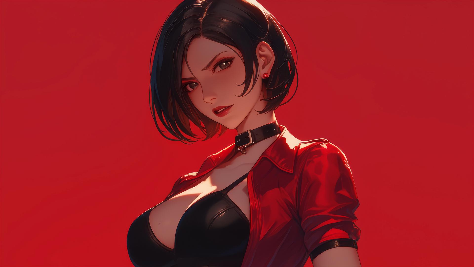 Ada Wong from Resident Evil in a sharp, intense portrait