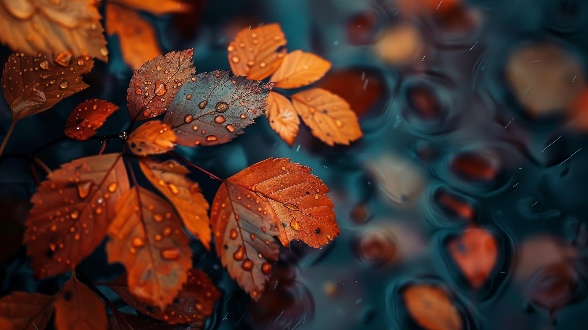 Aesthetic Autumn scene with vibrant foliage in 4K resolution