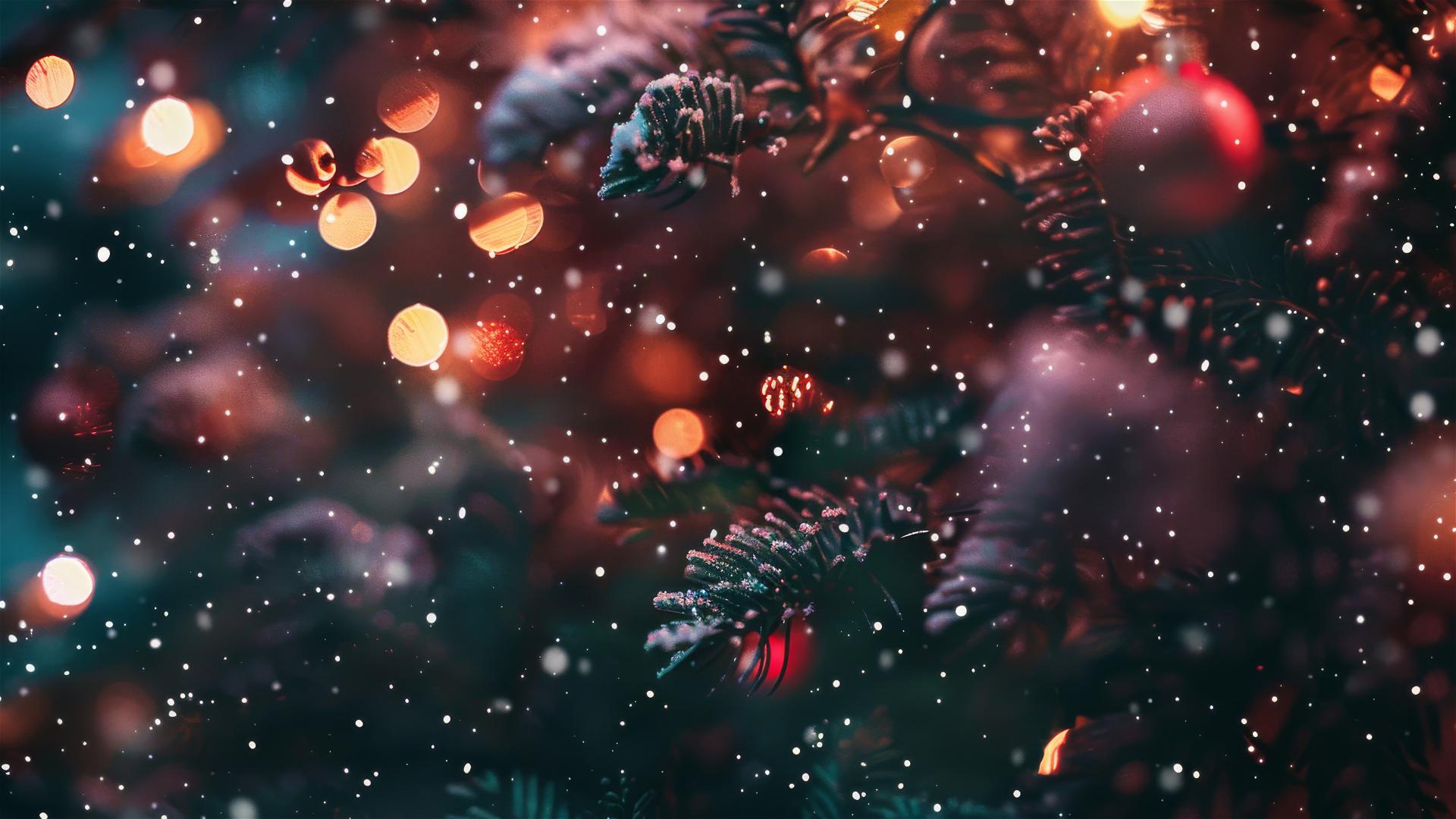 Aesthetic Christmas scene in 4K resolution for iPhone