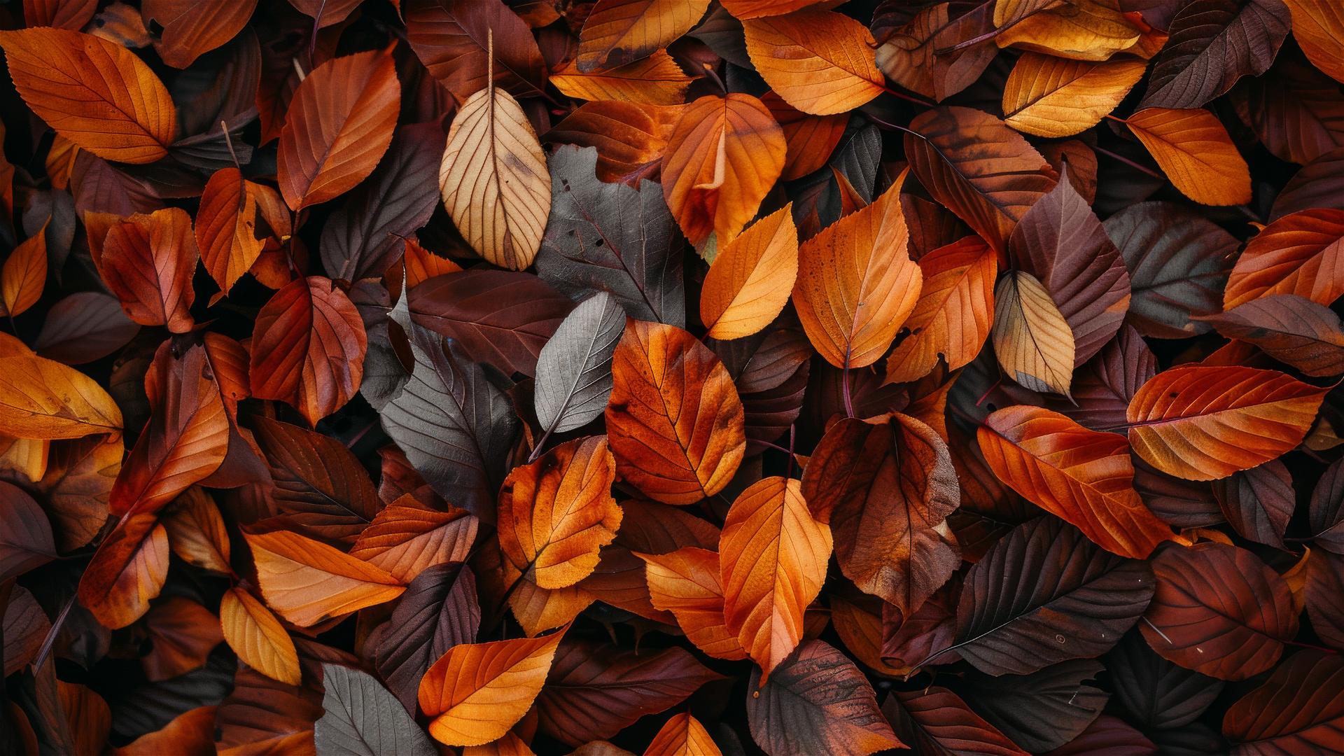 Aesthetic Autumn background with vibrant foliage