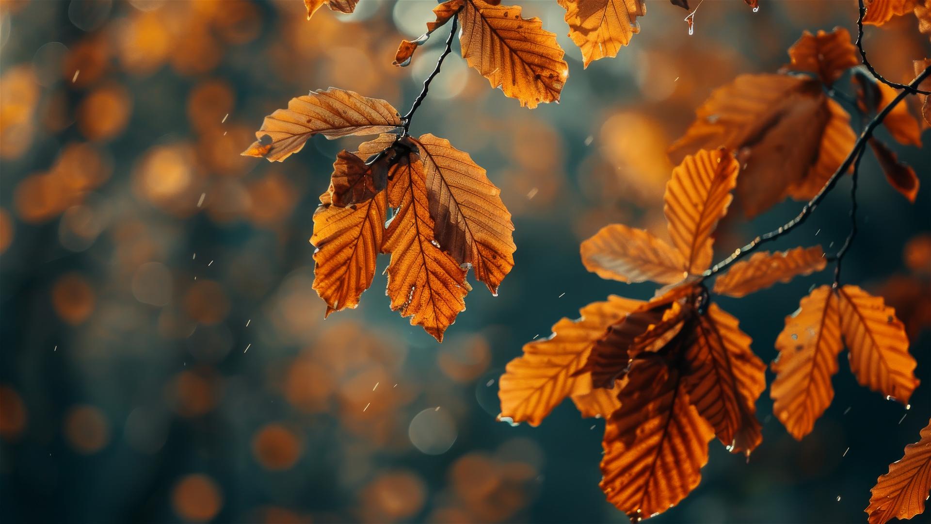Aesthetic autumn background in 4K resolution