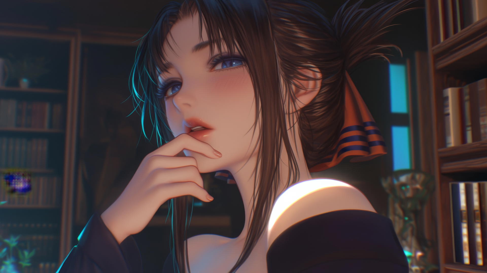 Kaguya Shinomiya character illustration with elegant anime style