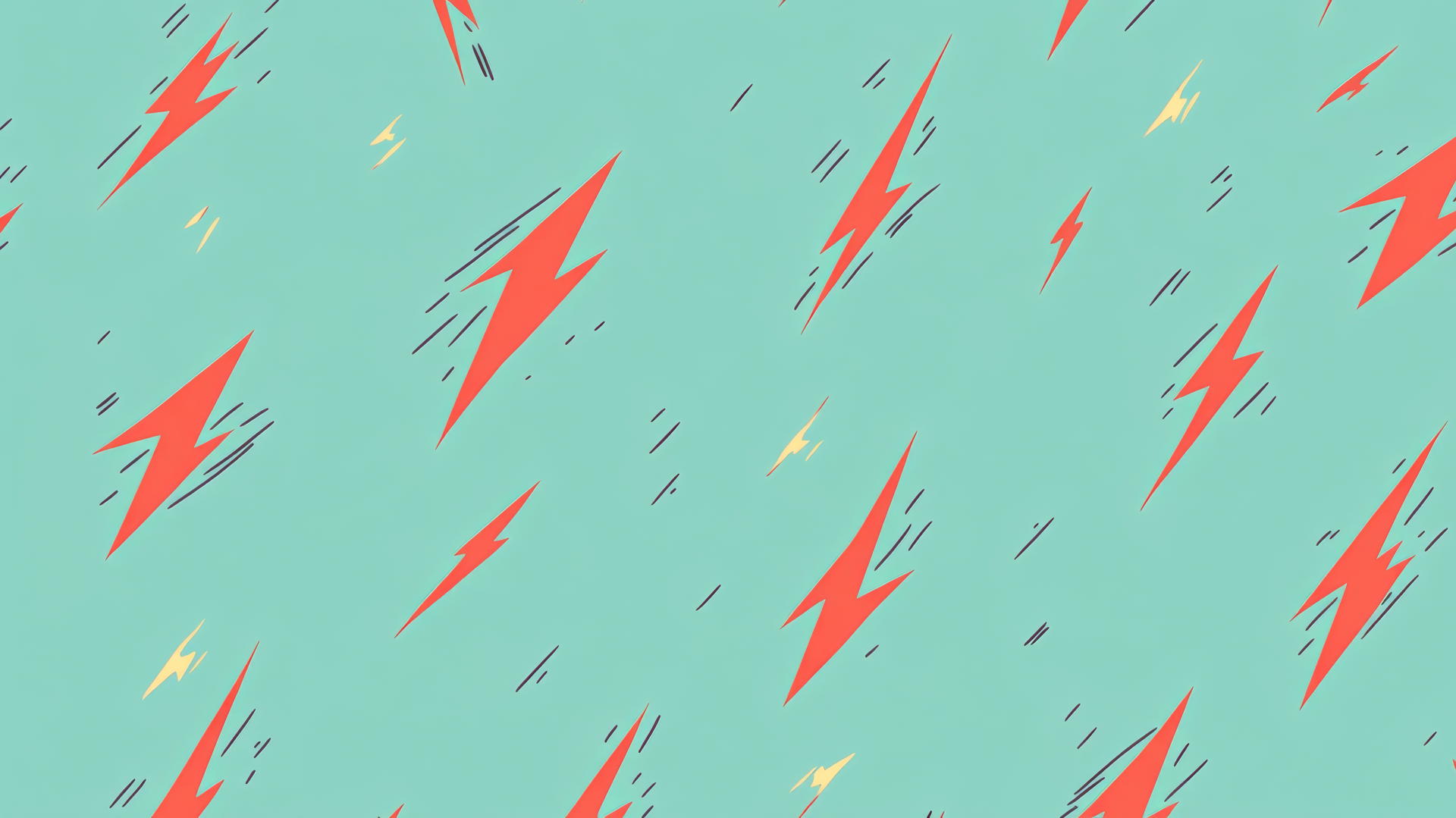 preppy wallpaper of simple lightning bolts with bold outlines on pastel blue background