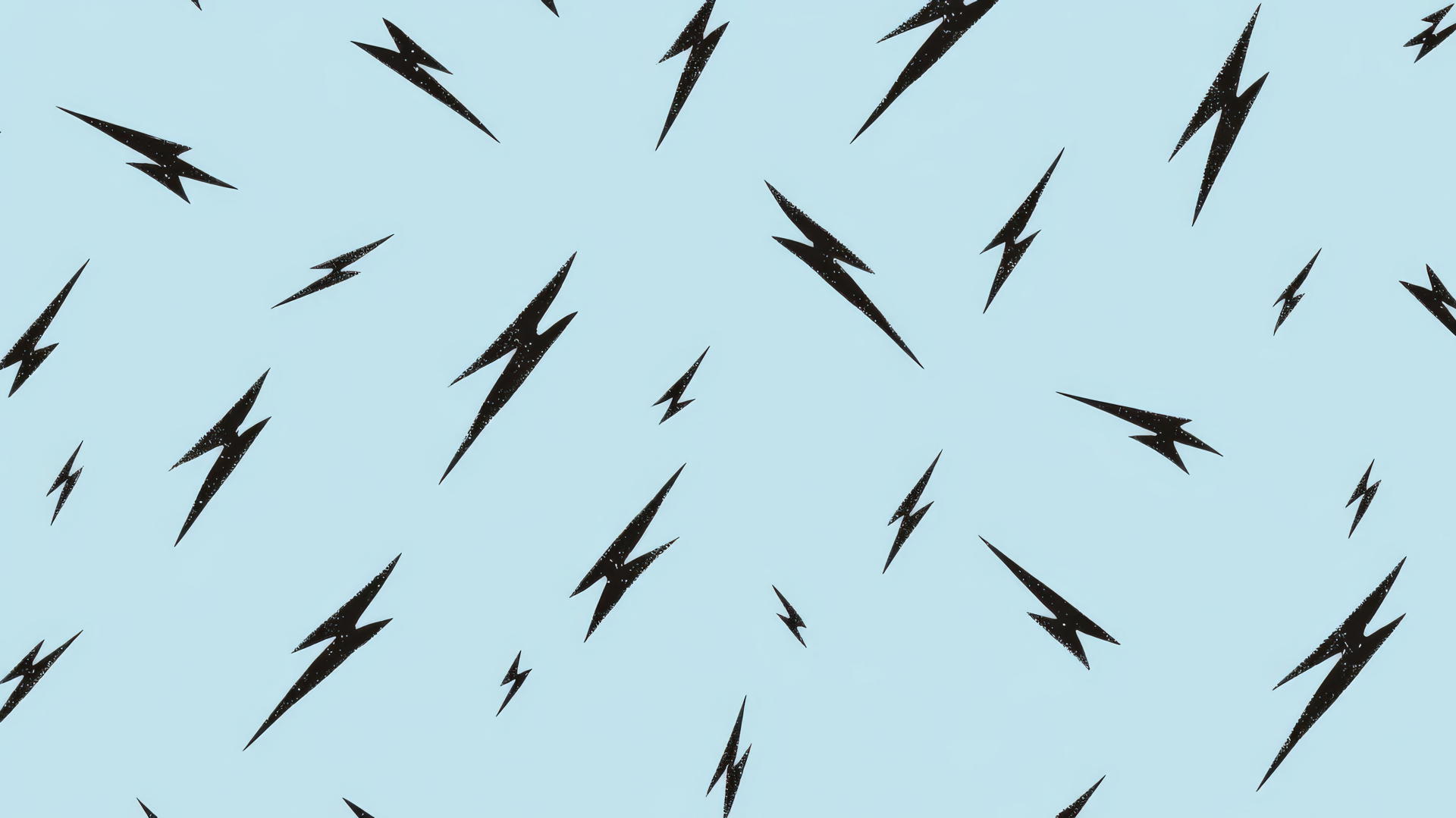 Preppy wallpaper with simple lightning bolts in monochrome on light blue background