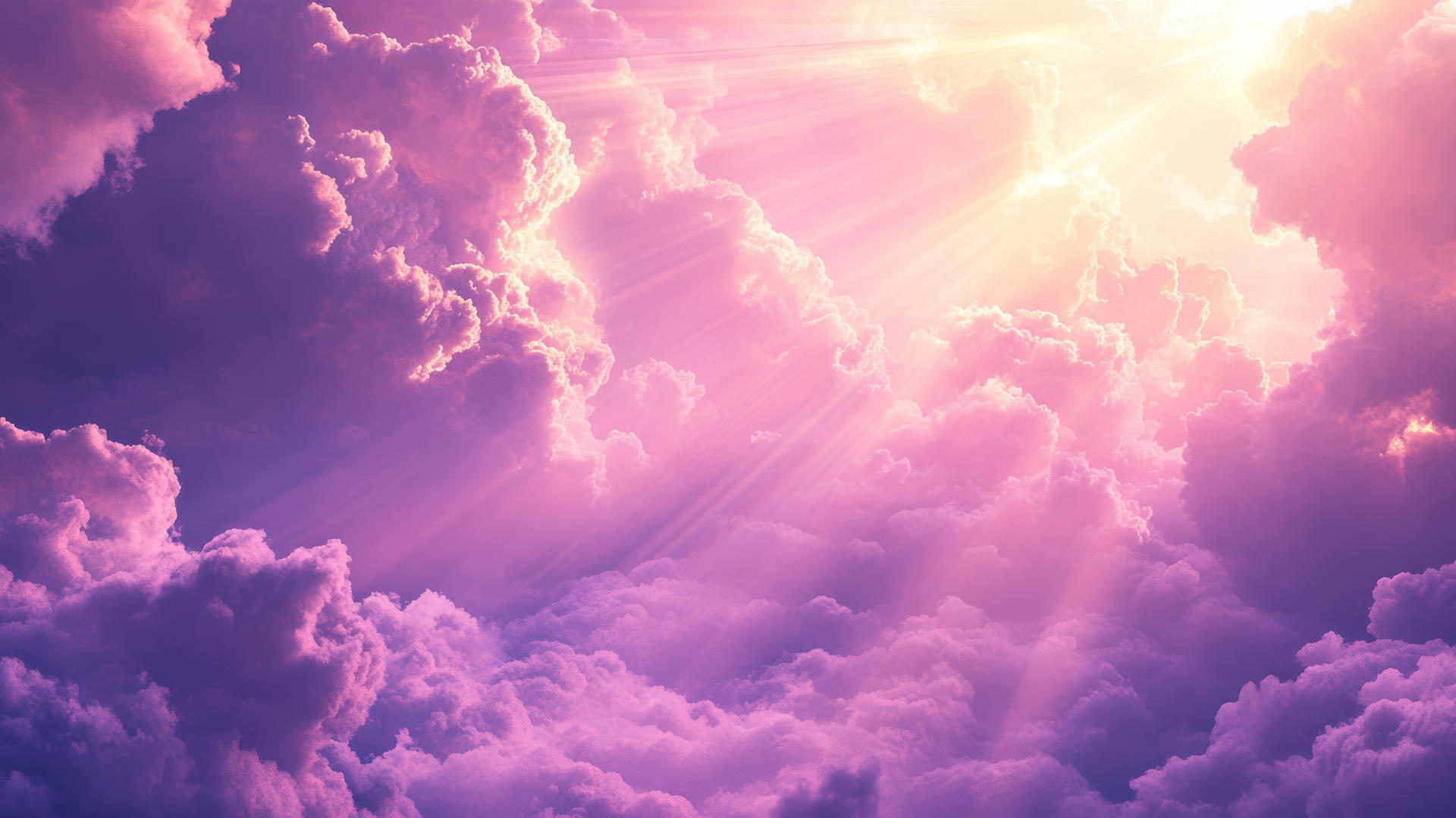 purple aesthetic wallpaper 4k with soft clouds, gentle light beams, and pastel accents