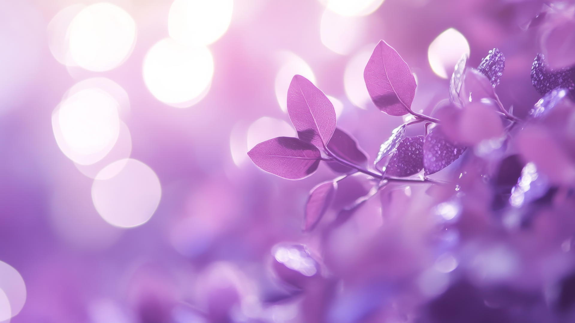 a soft pastel purple wallpaper aesthetic with gentle bokeh light effects