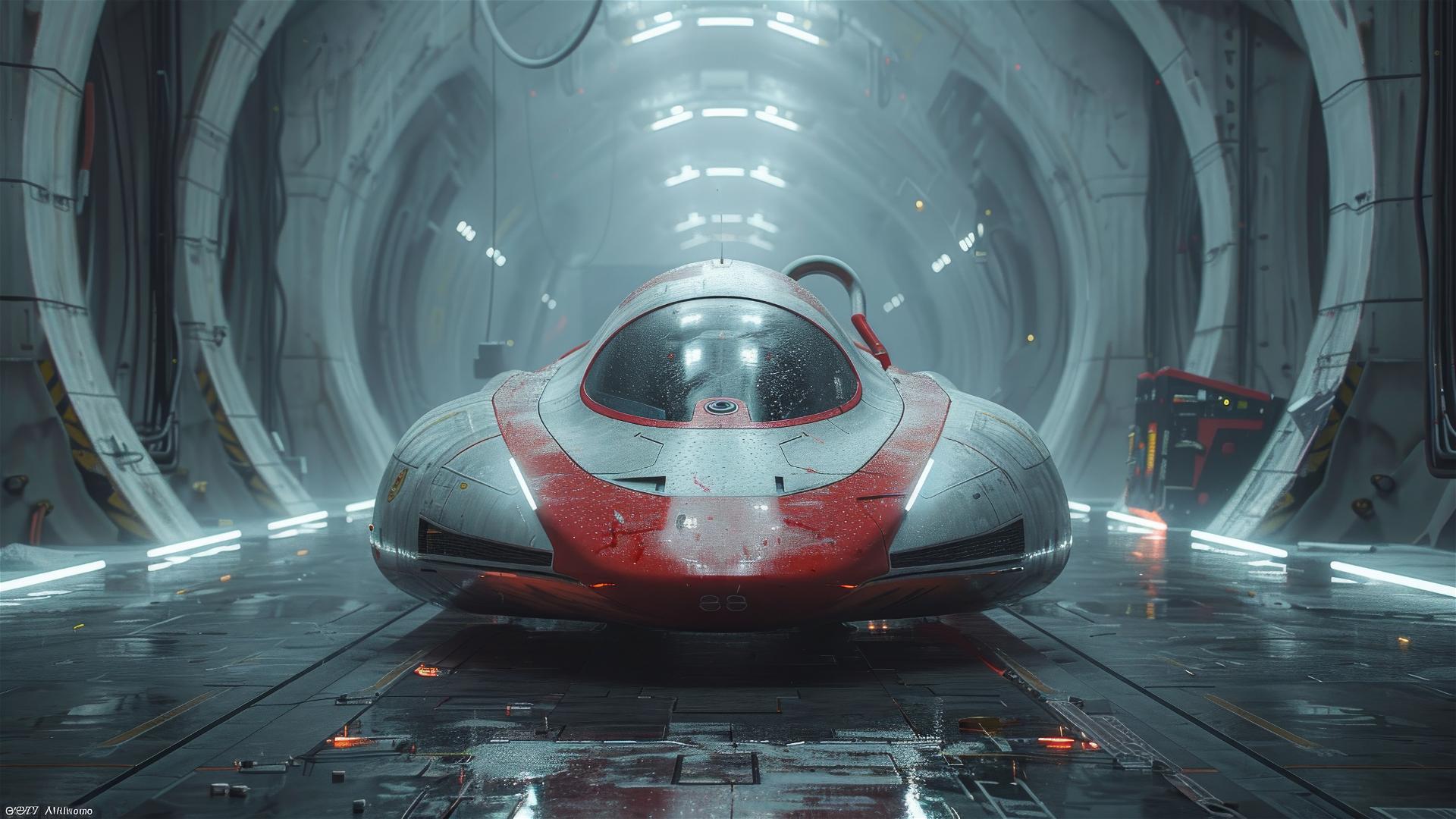 Alien spacecraft in space capturing cinematic scenes