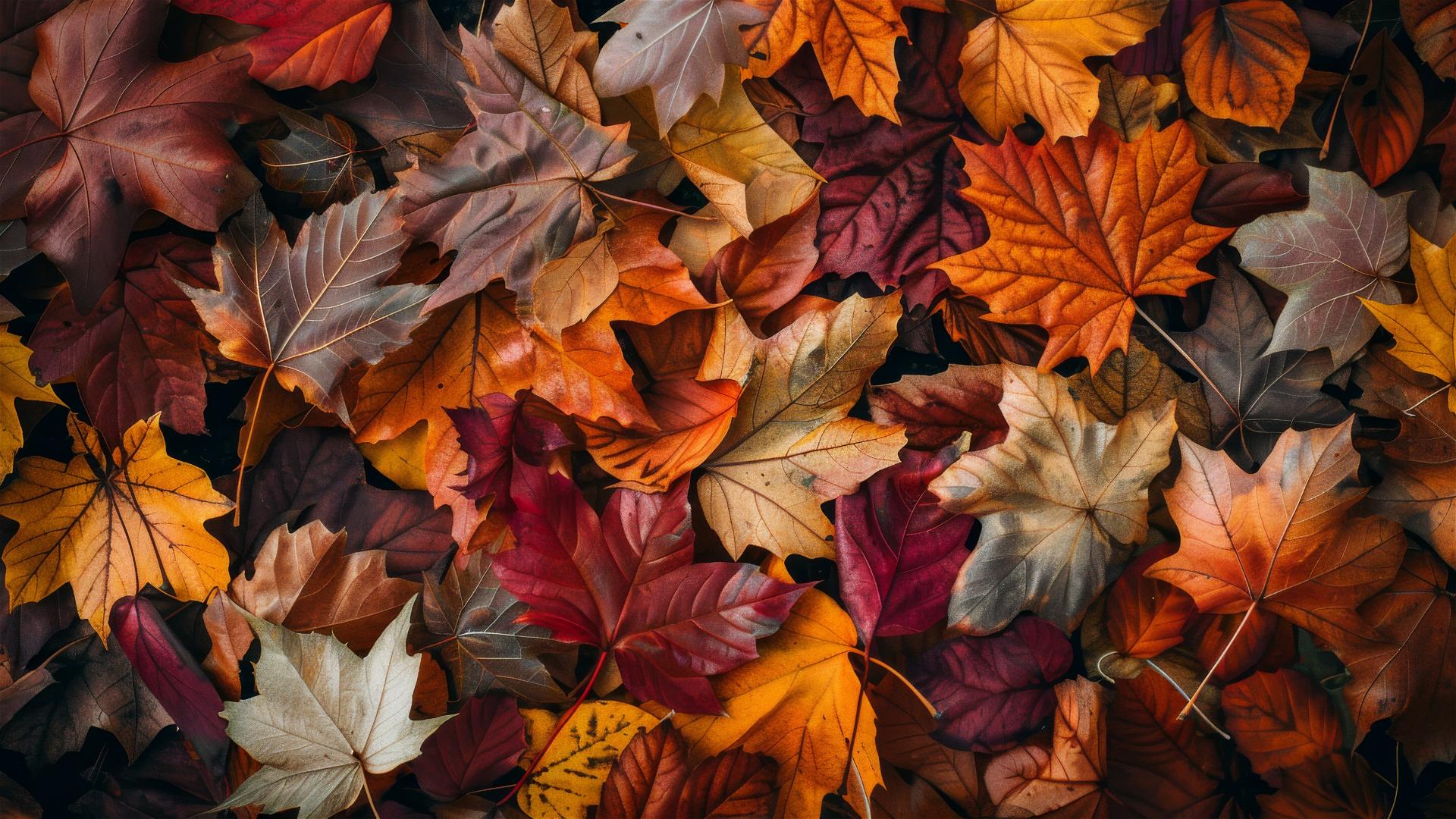 Aesthetic autumn scene with vibrant fall colors