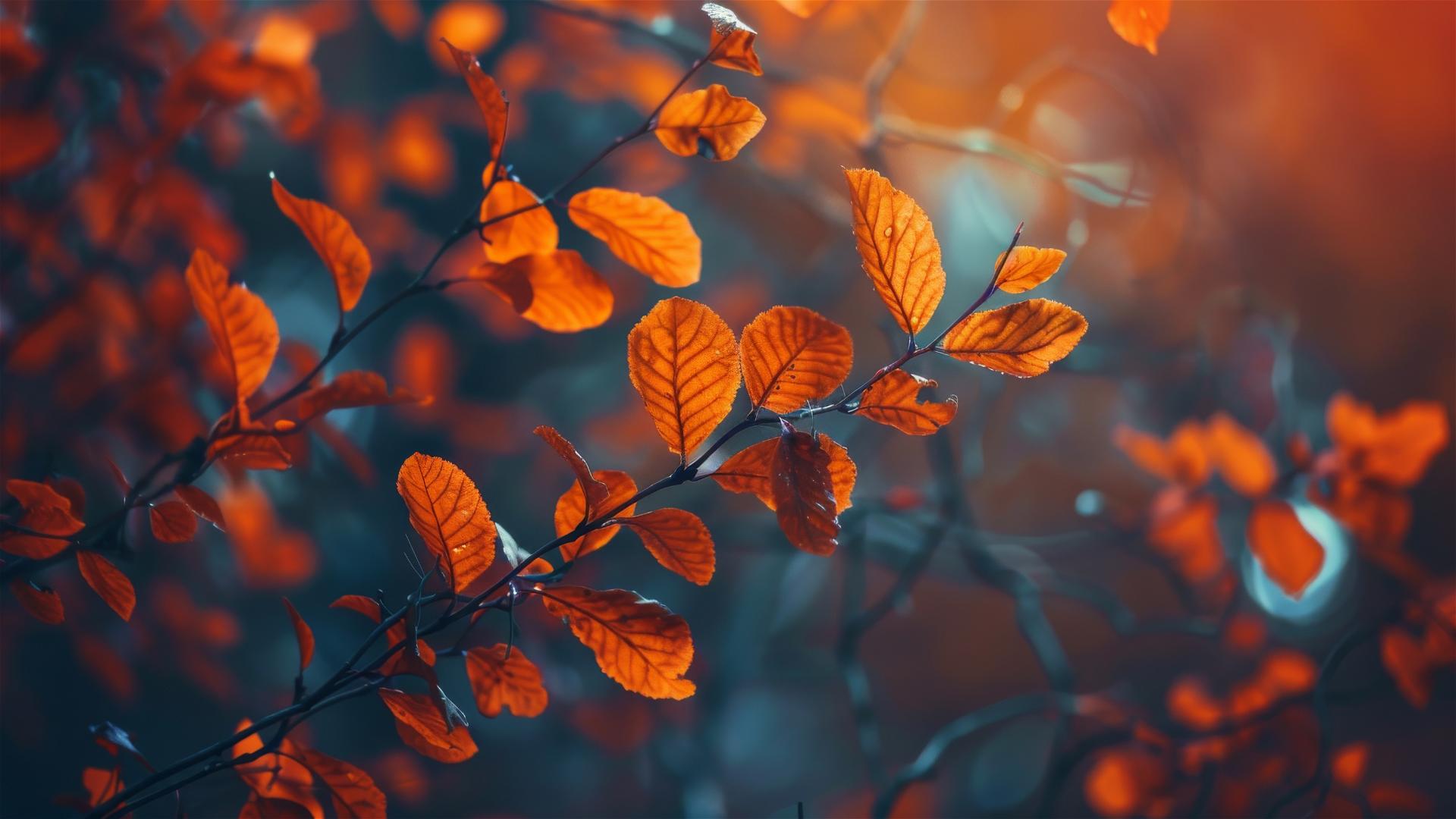 Aesthetic Autumn scenery with vibrant fall foliage in 4K resolution