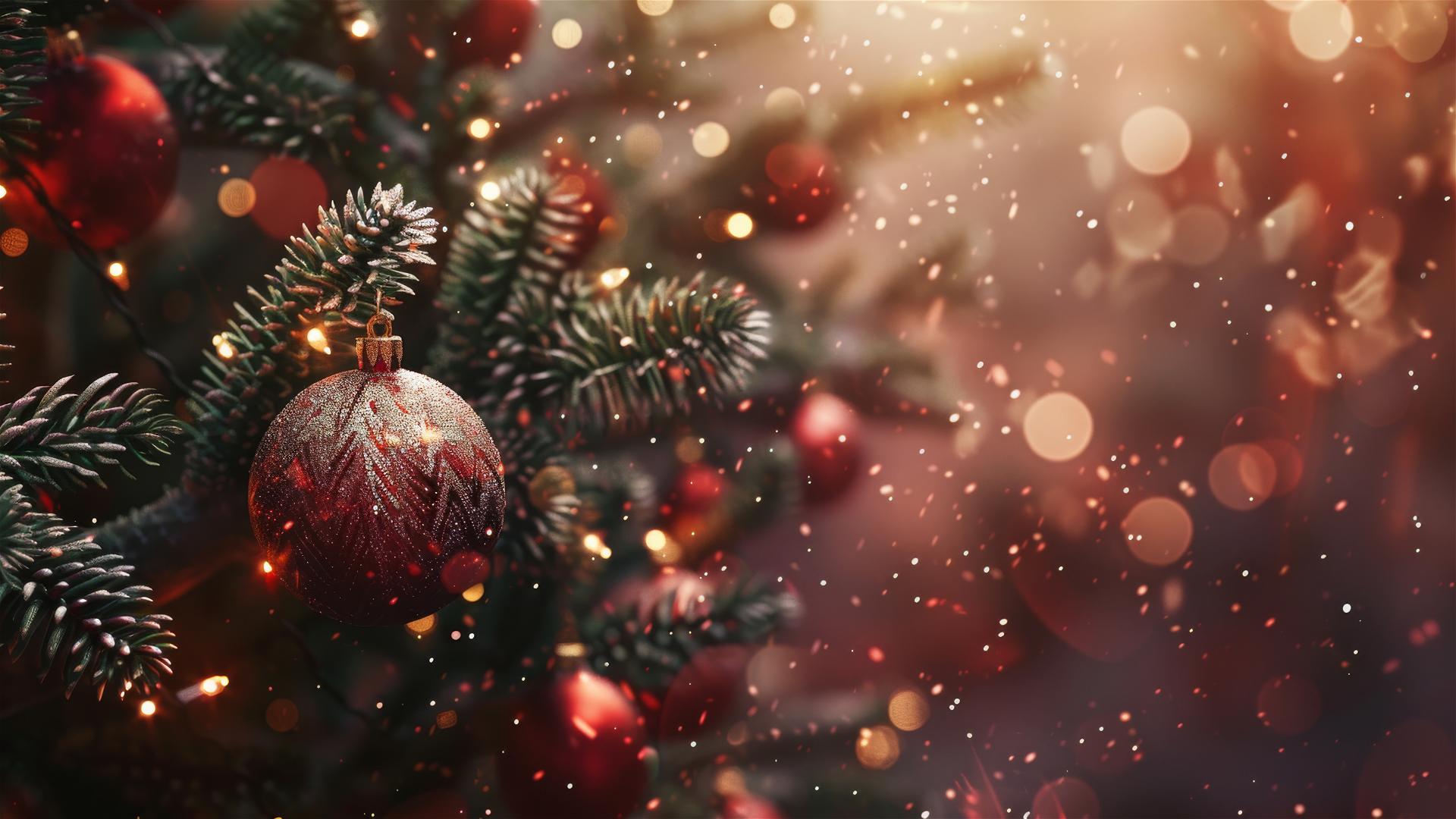 Festive Christmas aesthetic in 4K with holiday motifs