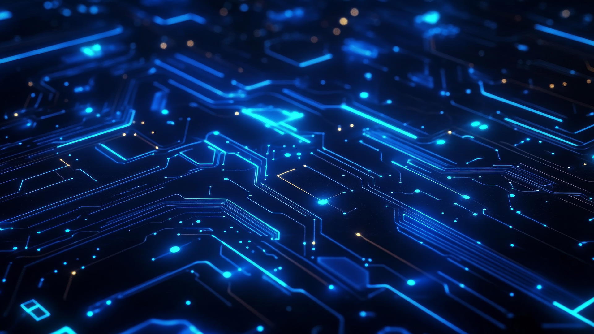 dark blue aesthetic wallpaper with glowing blue circuitry pattern