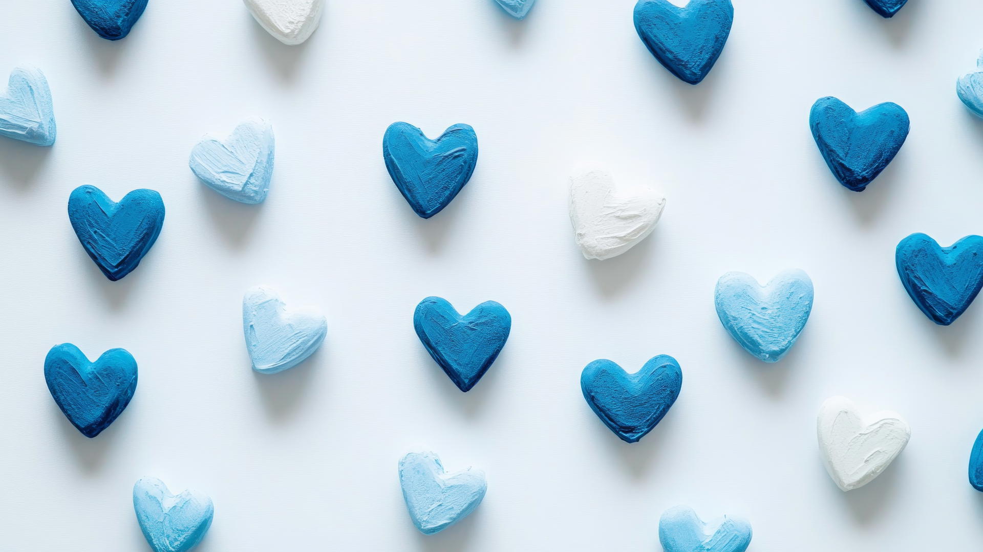 blue heart wallpaper with minimalist blue hearts on white