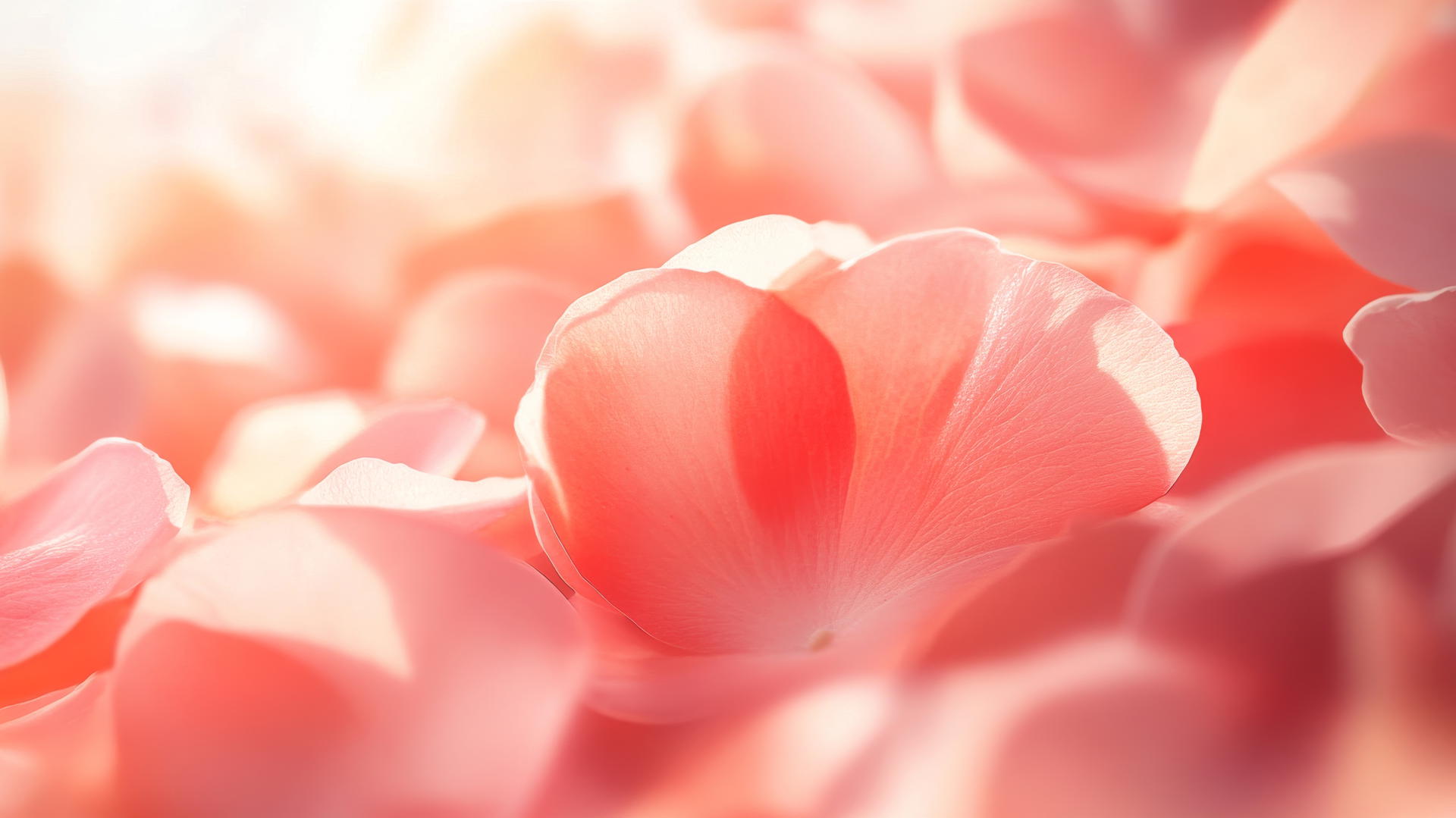 spring wallpaper with close-up of flower petals and soft sunlight