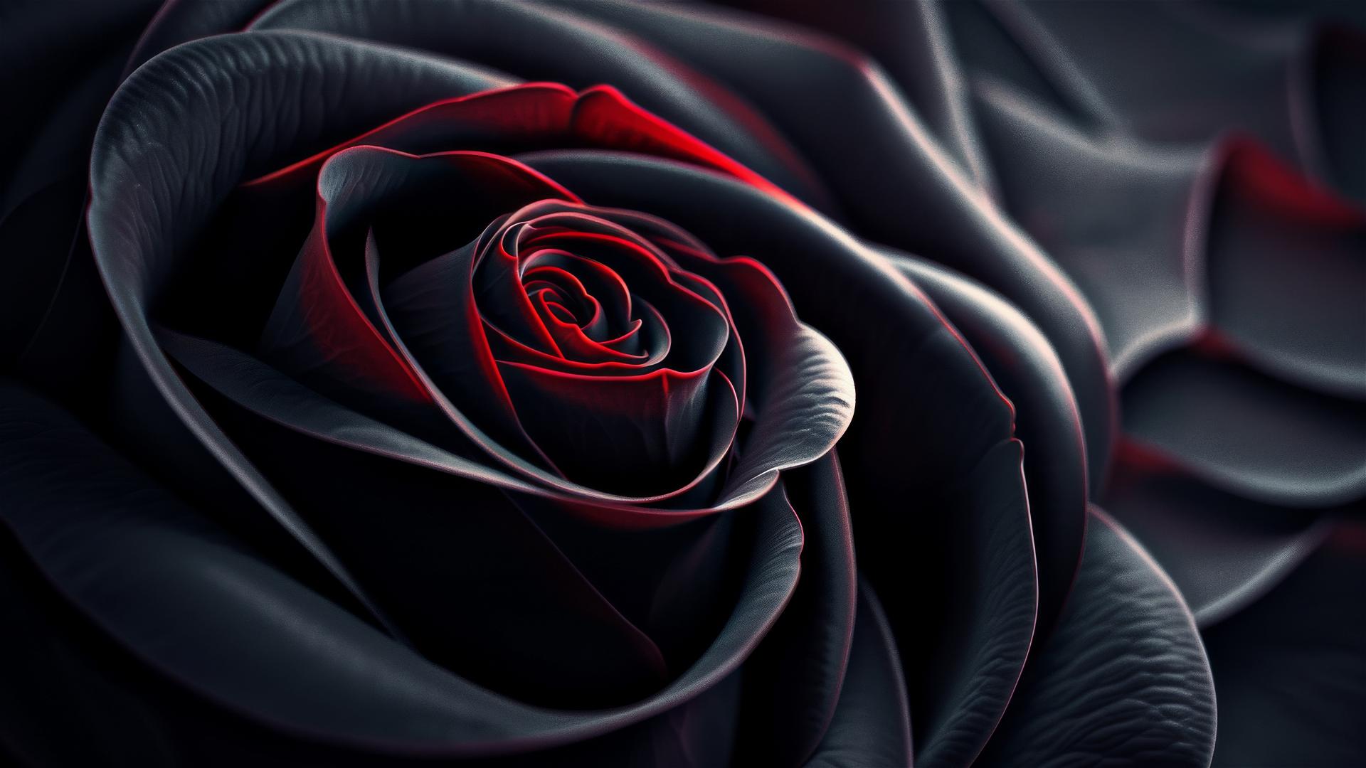 Black rose-inspired shapes on a minimalist iPhone background