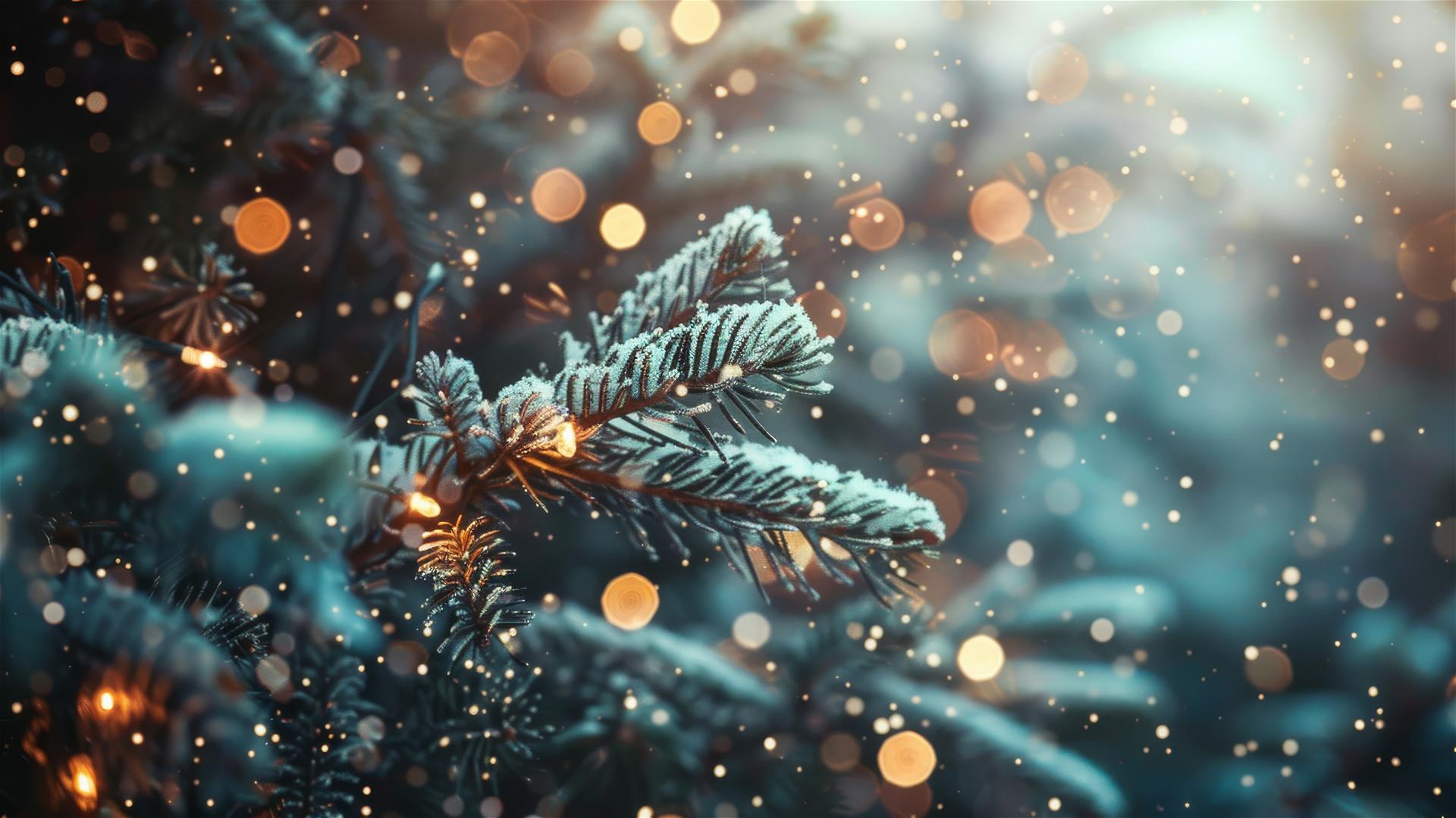 Festive Christmas-themed background with aesthetic elements