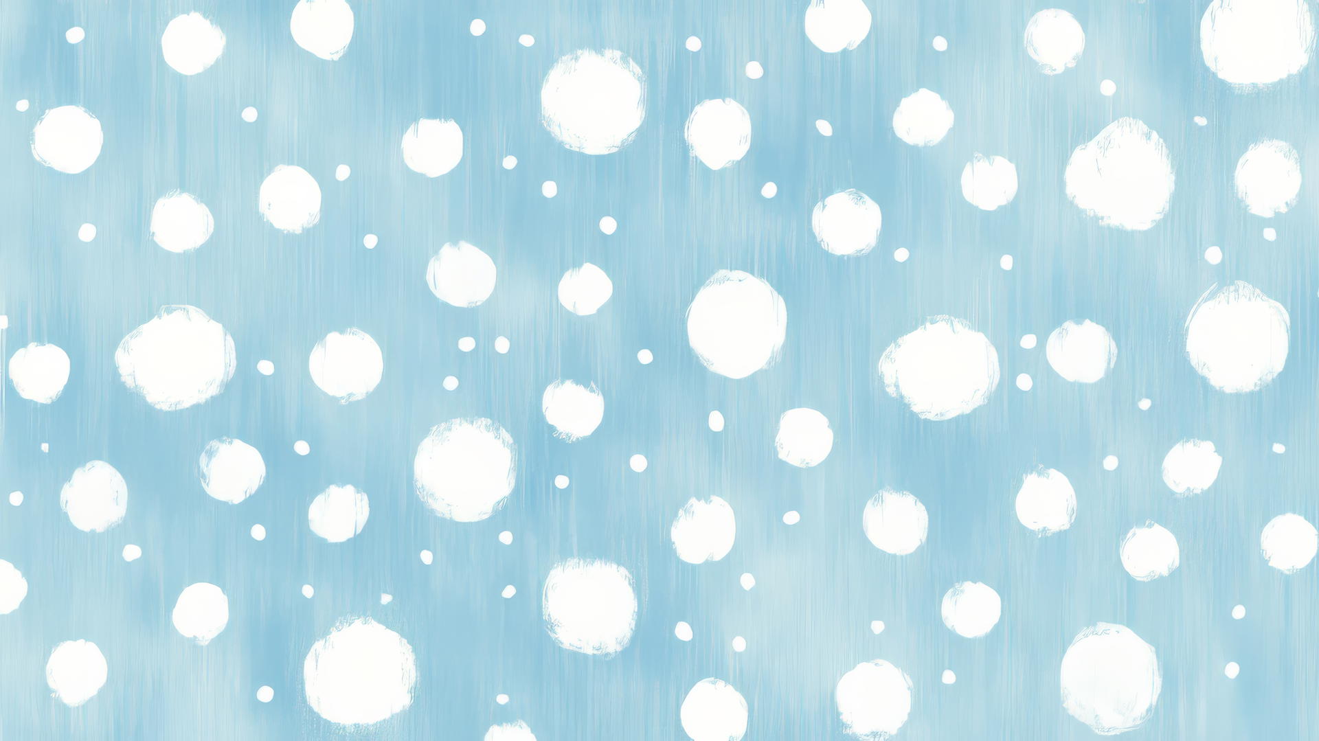 light blue wallpaper with white polka dots and a playful, whimsical design