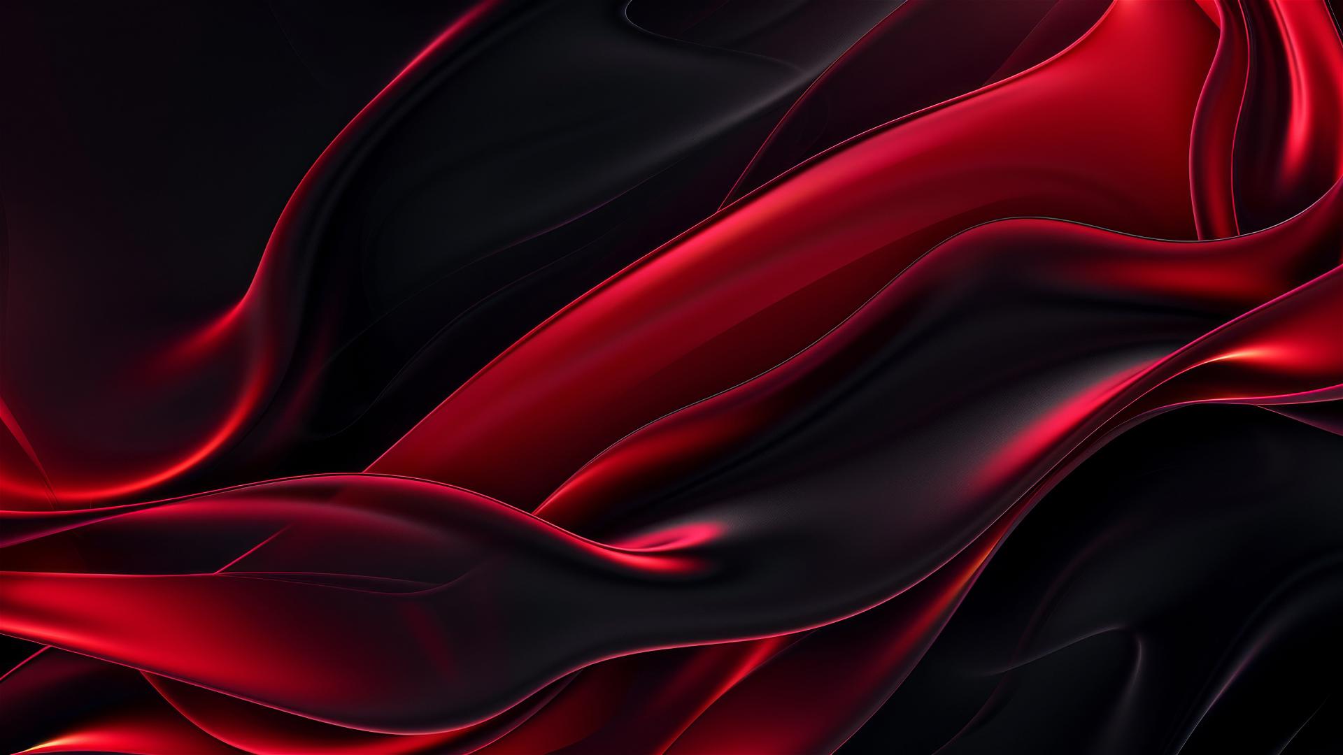 iPhone black crimson flow shapes minimalistic