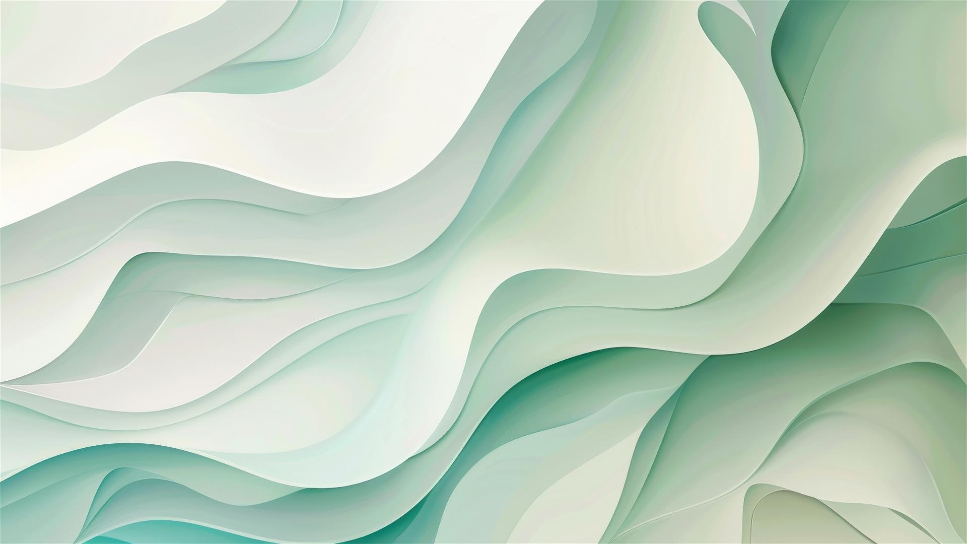 Mint color elegant shapes on iPhone background
