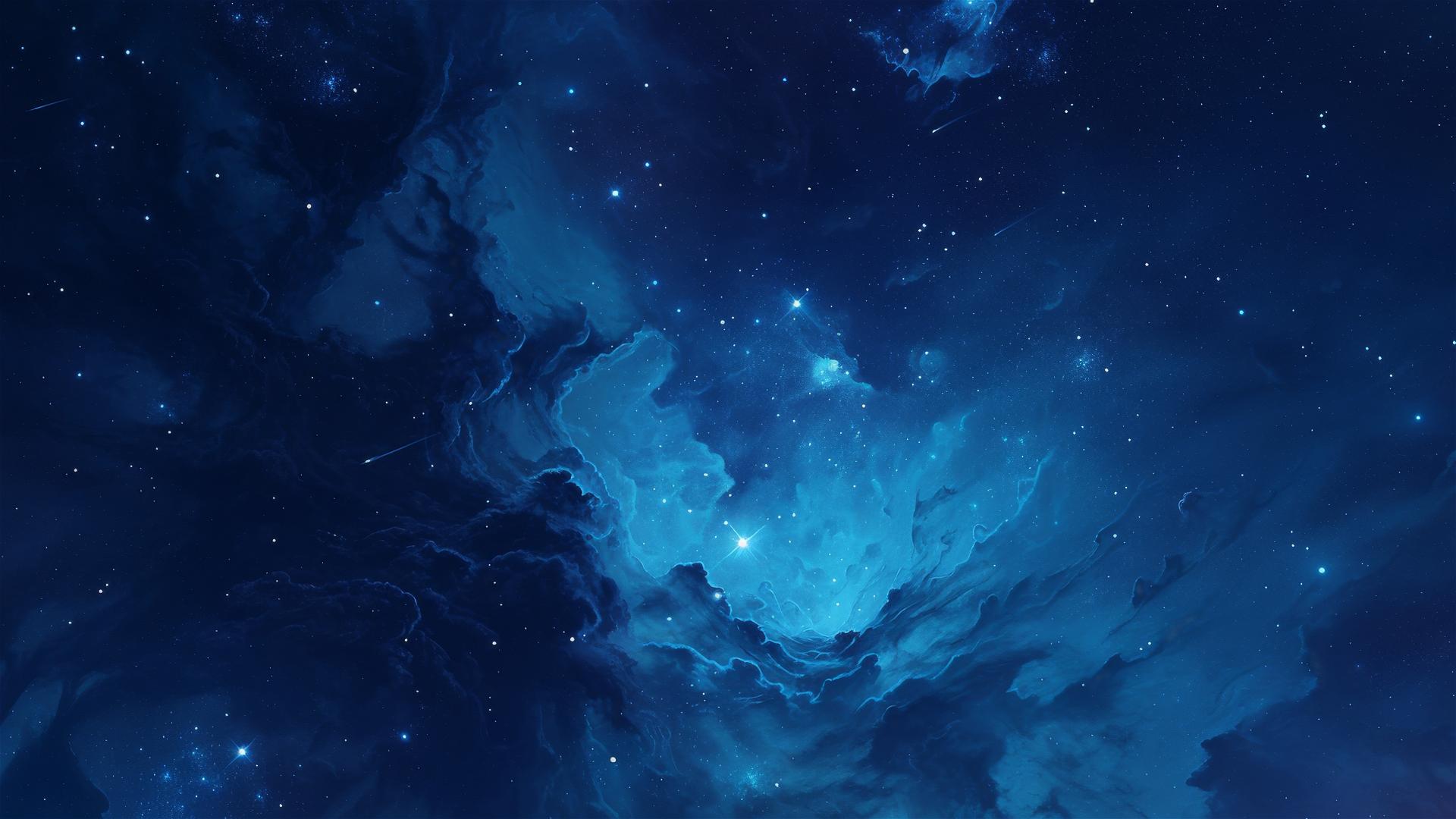 Dark deep space from a nebula's shadow with obscured stars