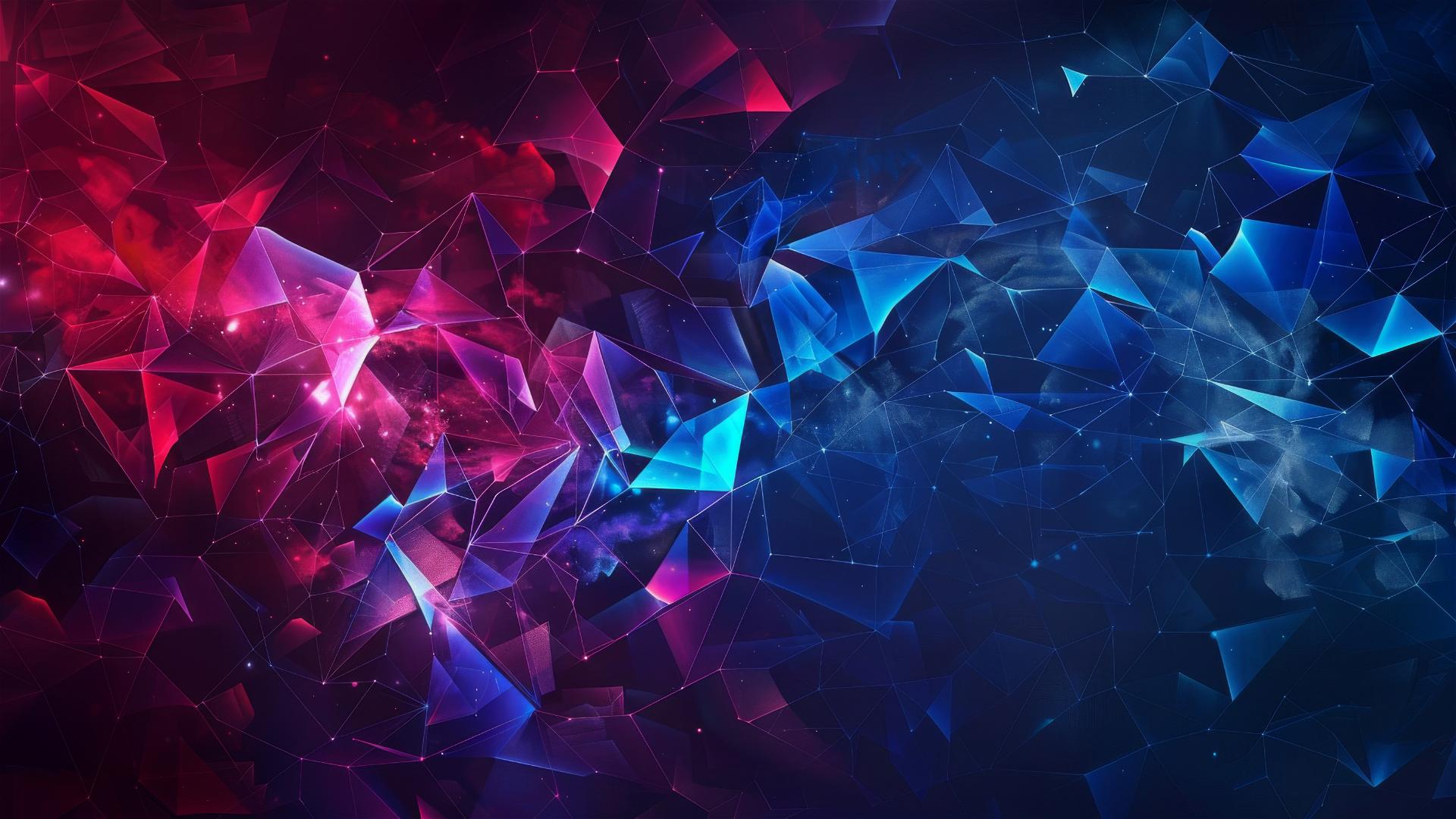 Colorful abstract polygonal pattern with dark and dark blue tones