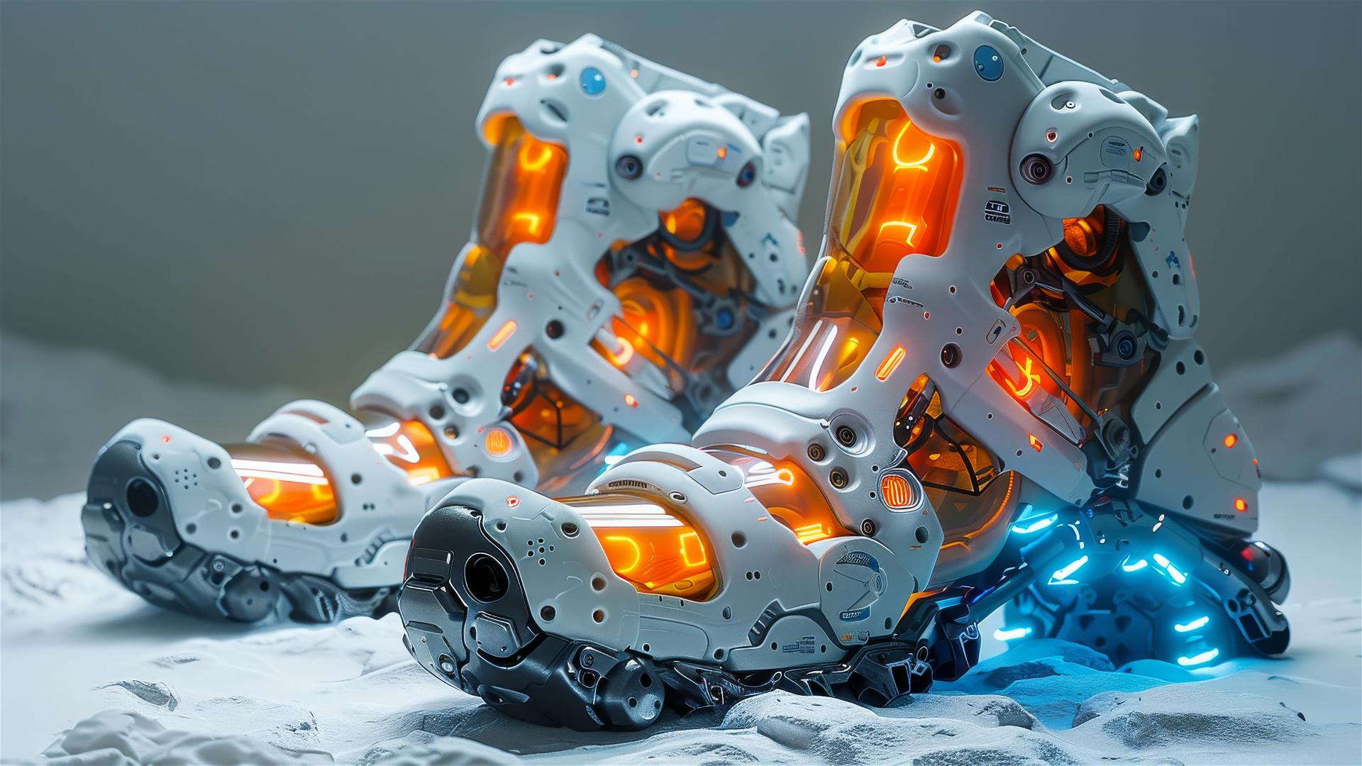 ZBrush modeled Mecha with bulletproof lower body and black upper body