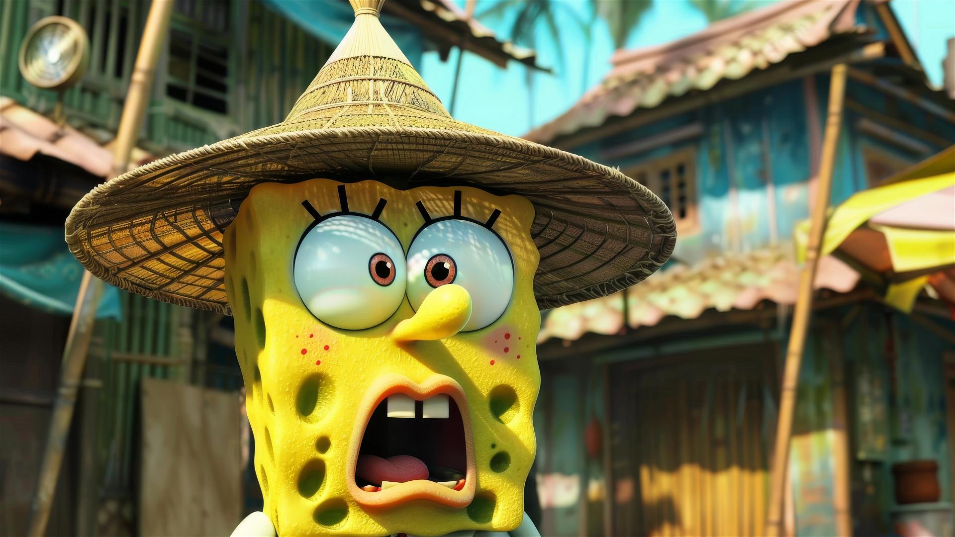 Burma character in Spongebob Squarepants scene
