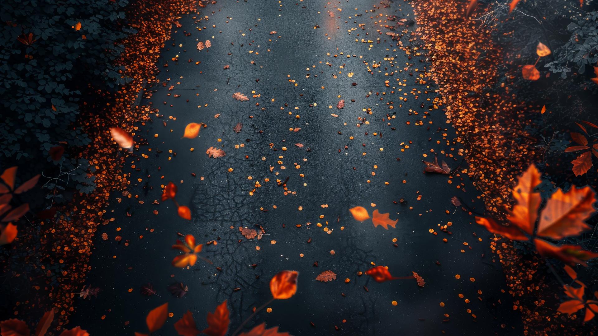 Aesthetic autumn background in 4K resolution with fall colors, suitable for iPhone.