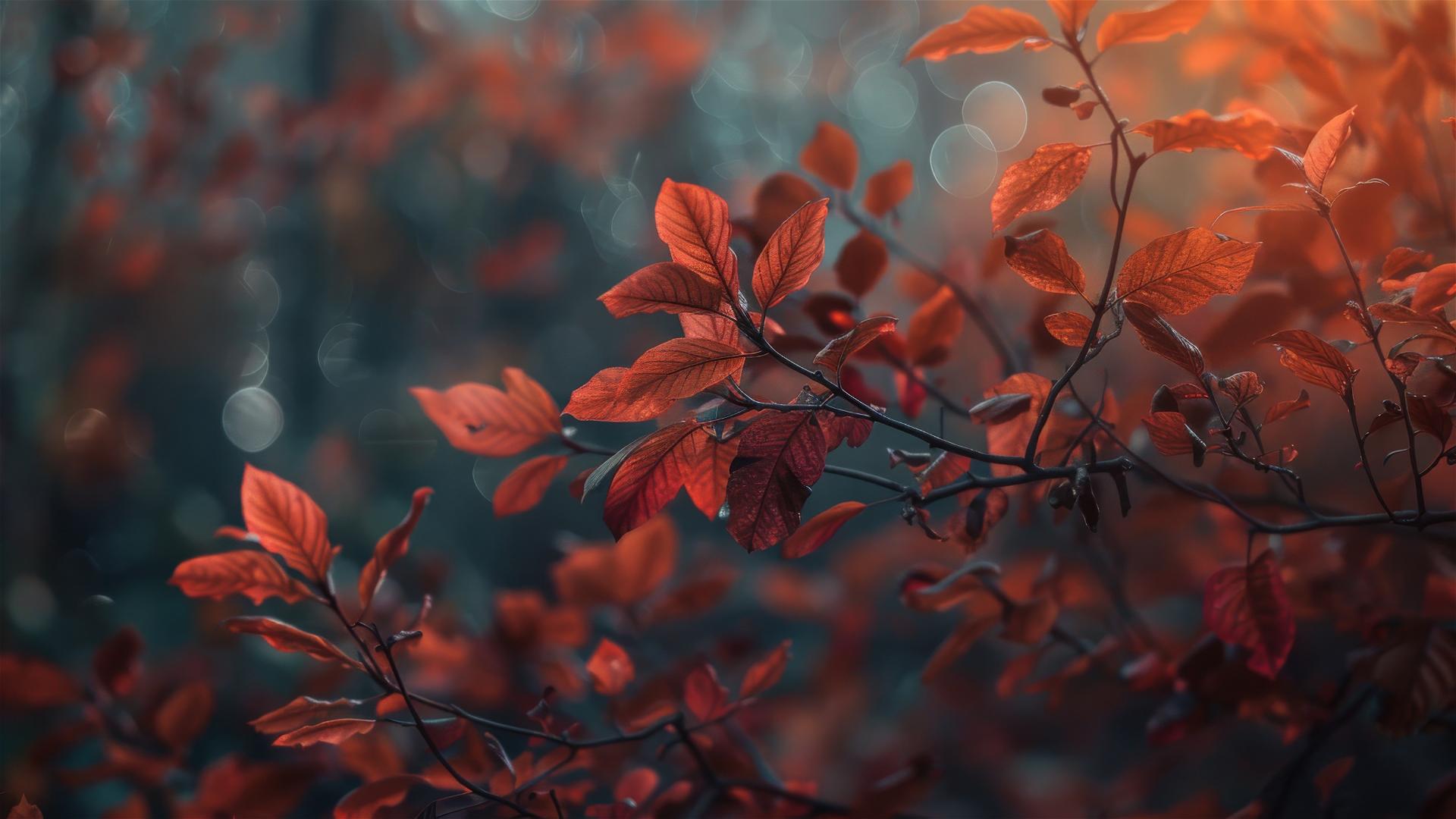 Aesthetic autumn background with fall colors in 4K resolution.