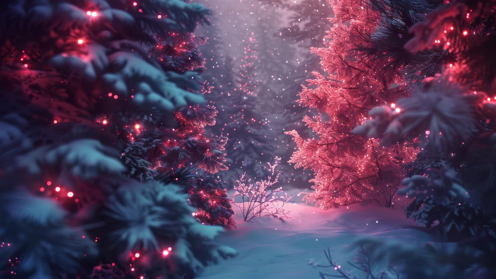 Aesthetic Christmas background with festive elements in 4K for iPhone.