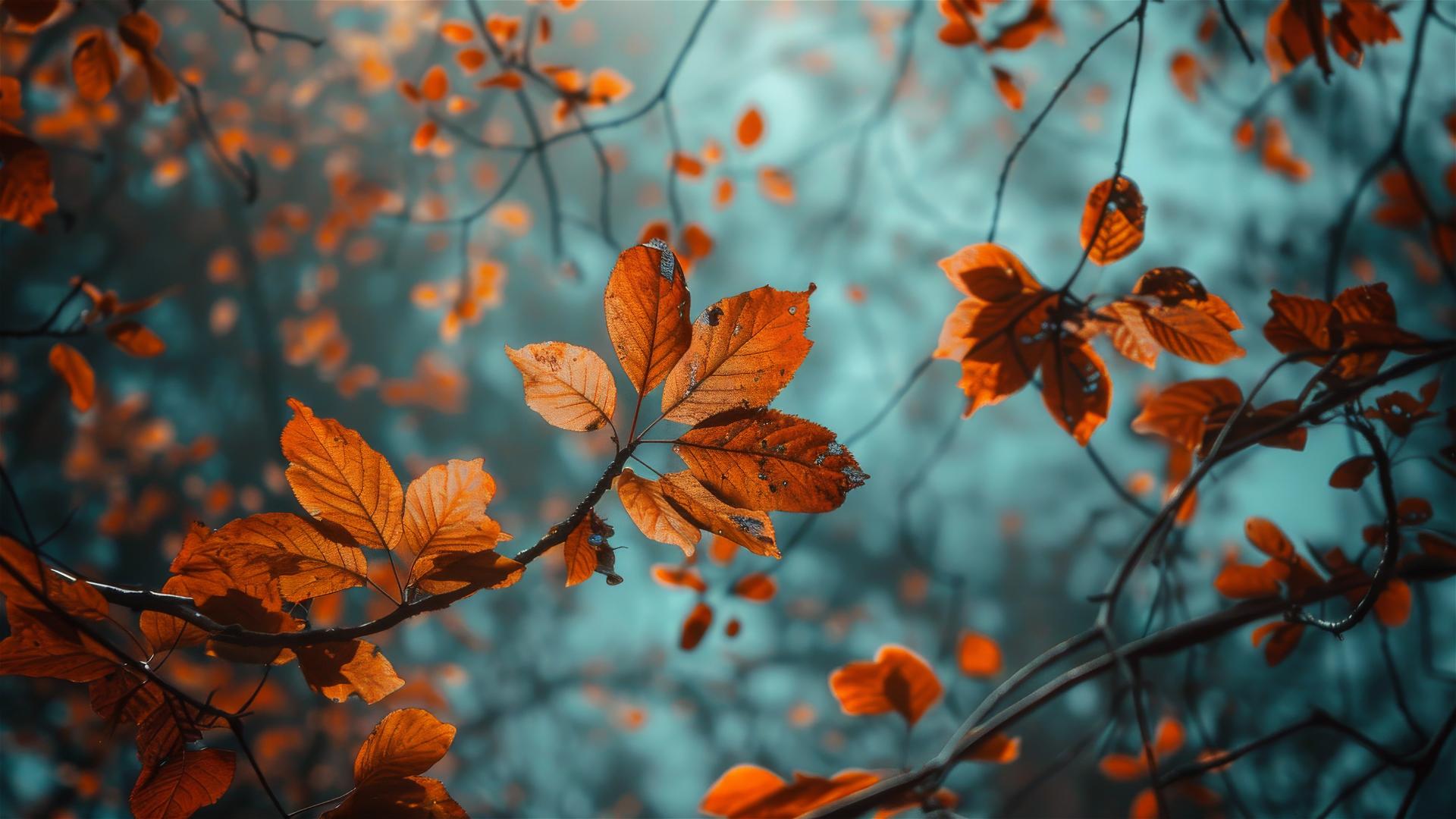 Aesthetic autumn background with vibrant fall colors in 4K resolution.