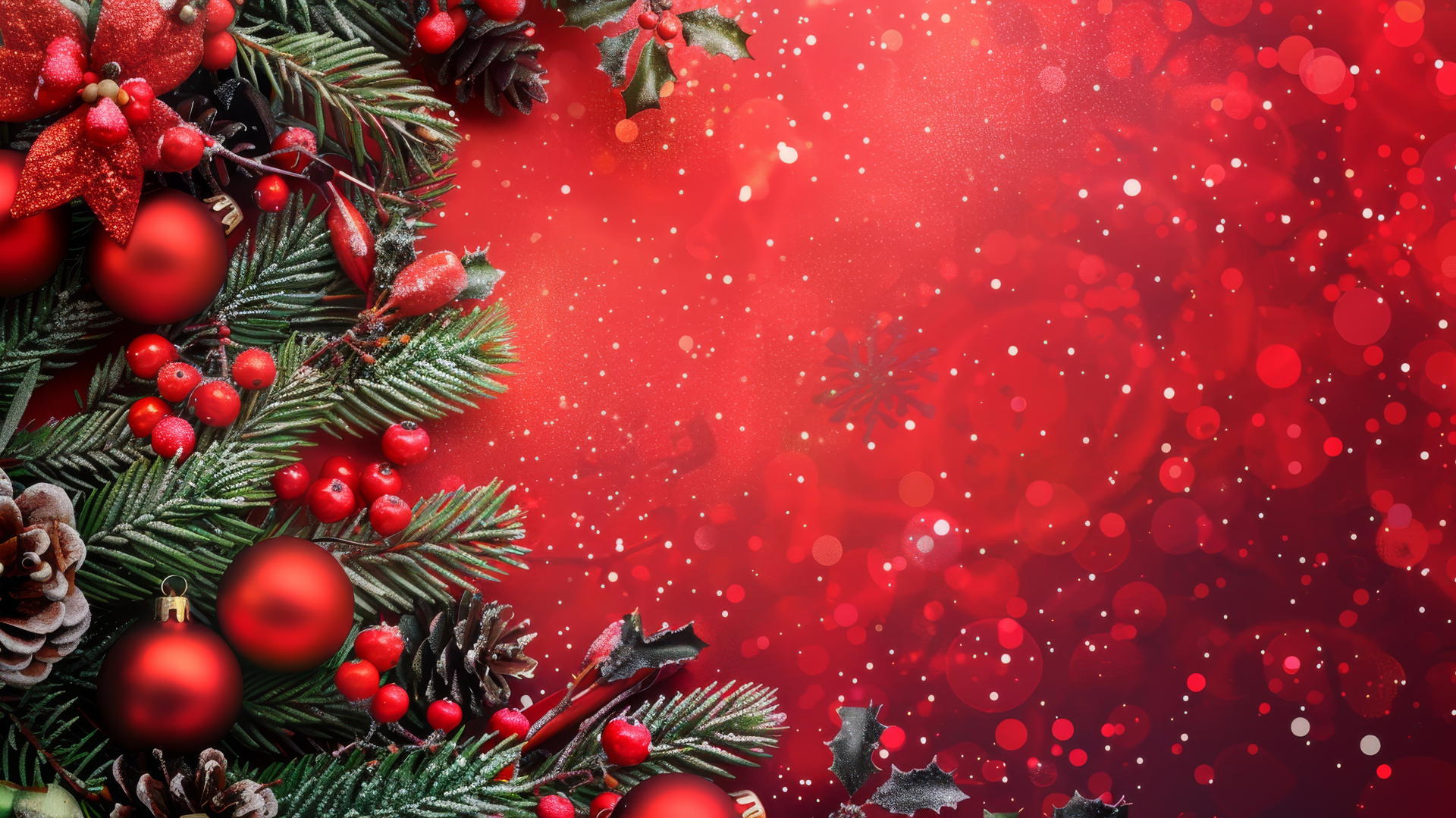 Festive Christmas themed background with holiday elements