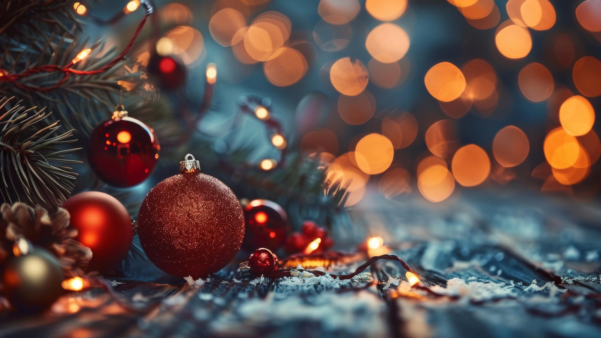 Christmas background with festive elements